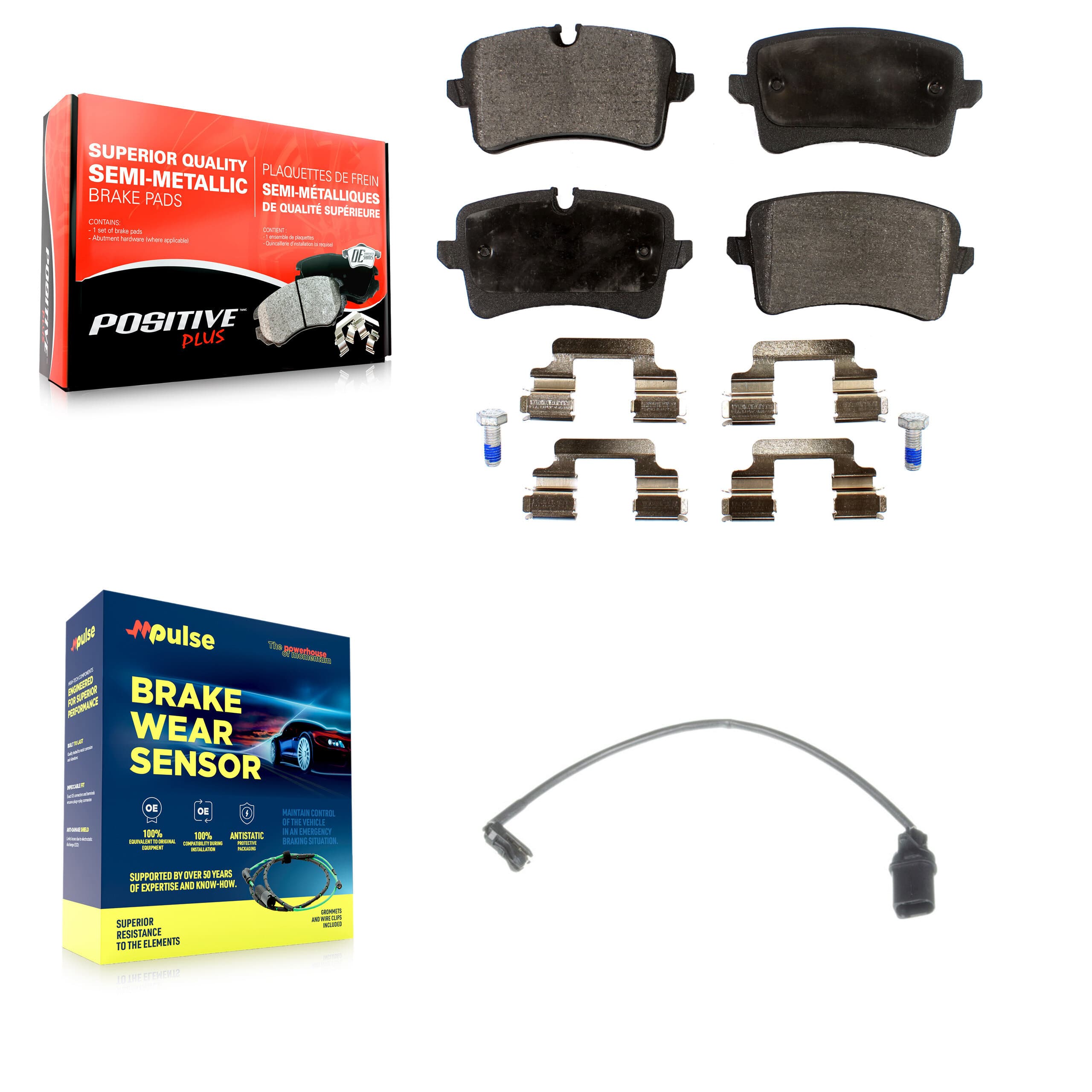 Positive Plus - KPW-100972 - Rear Disc Brake Pad Kits image 1