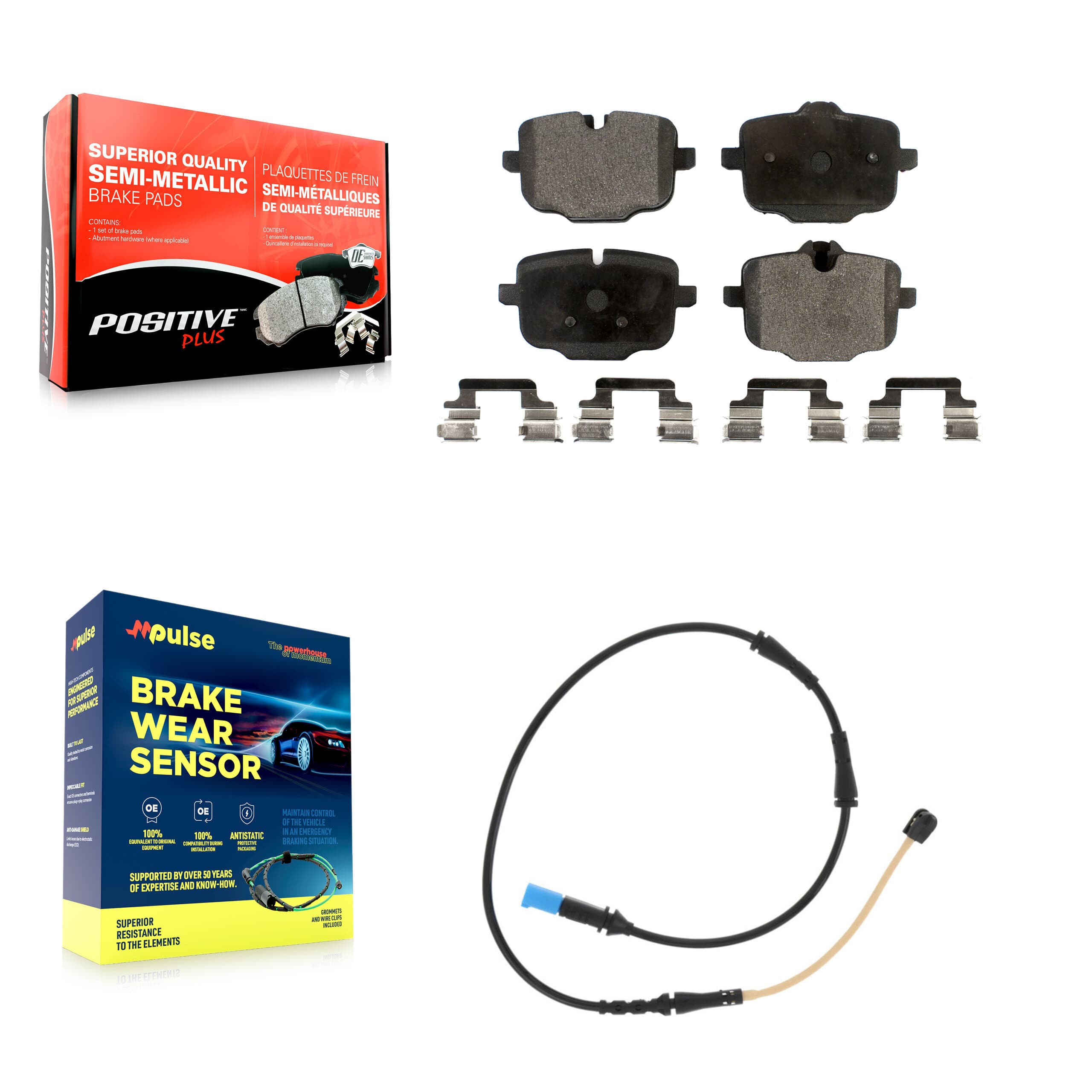 Positive Plus - KPW-100990 - Rear Disc Brake Pad Kits image 1