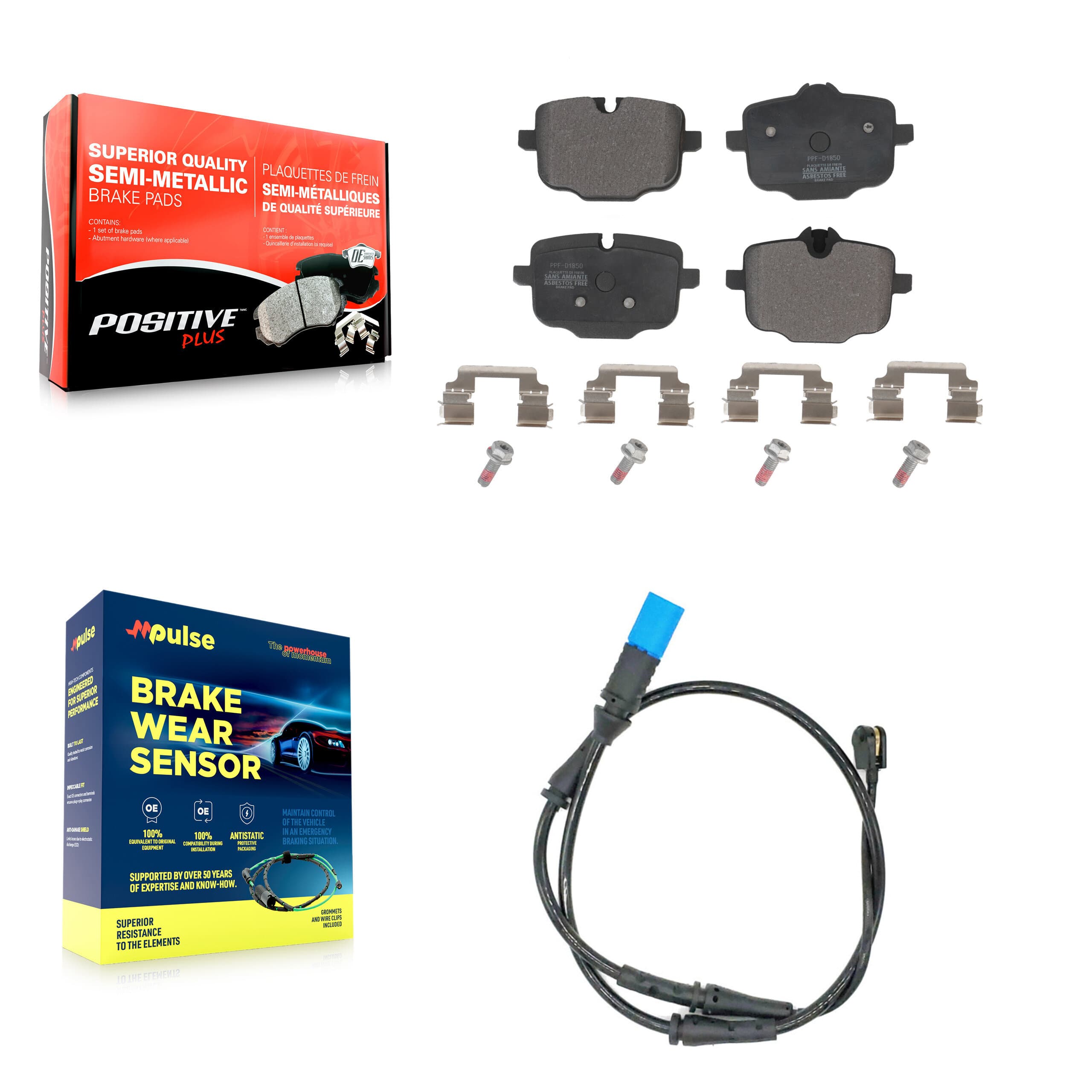 Positive Plus - KPW-101002 - Rear Disc Brake Pad Kits image 1