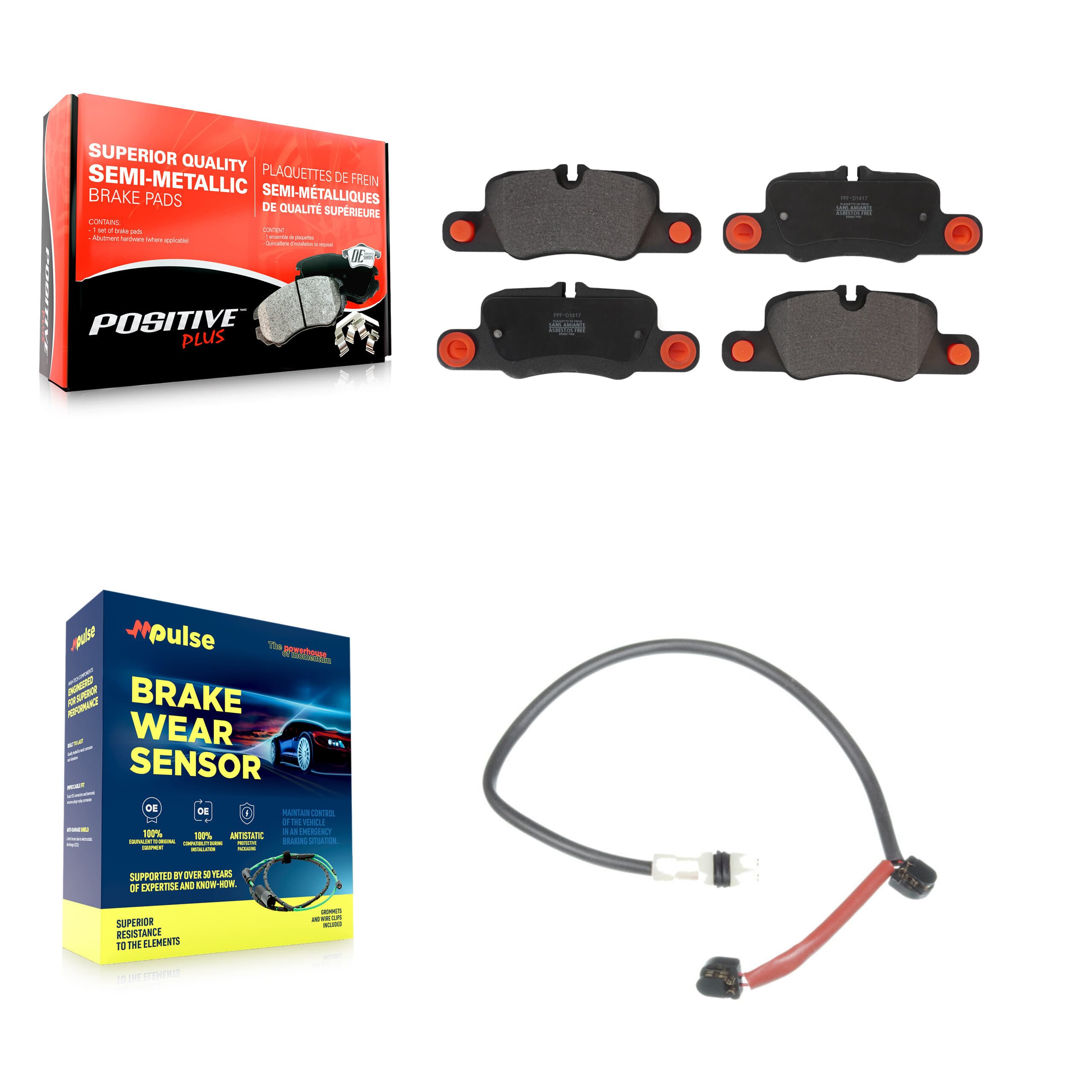 Positive Plus - KPW-101049 - Rear Disc Brake Pad Kits image 1