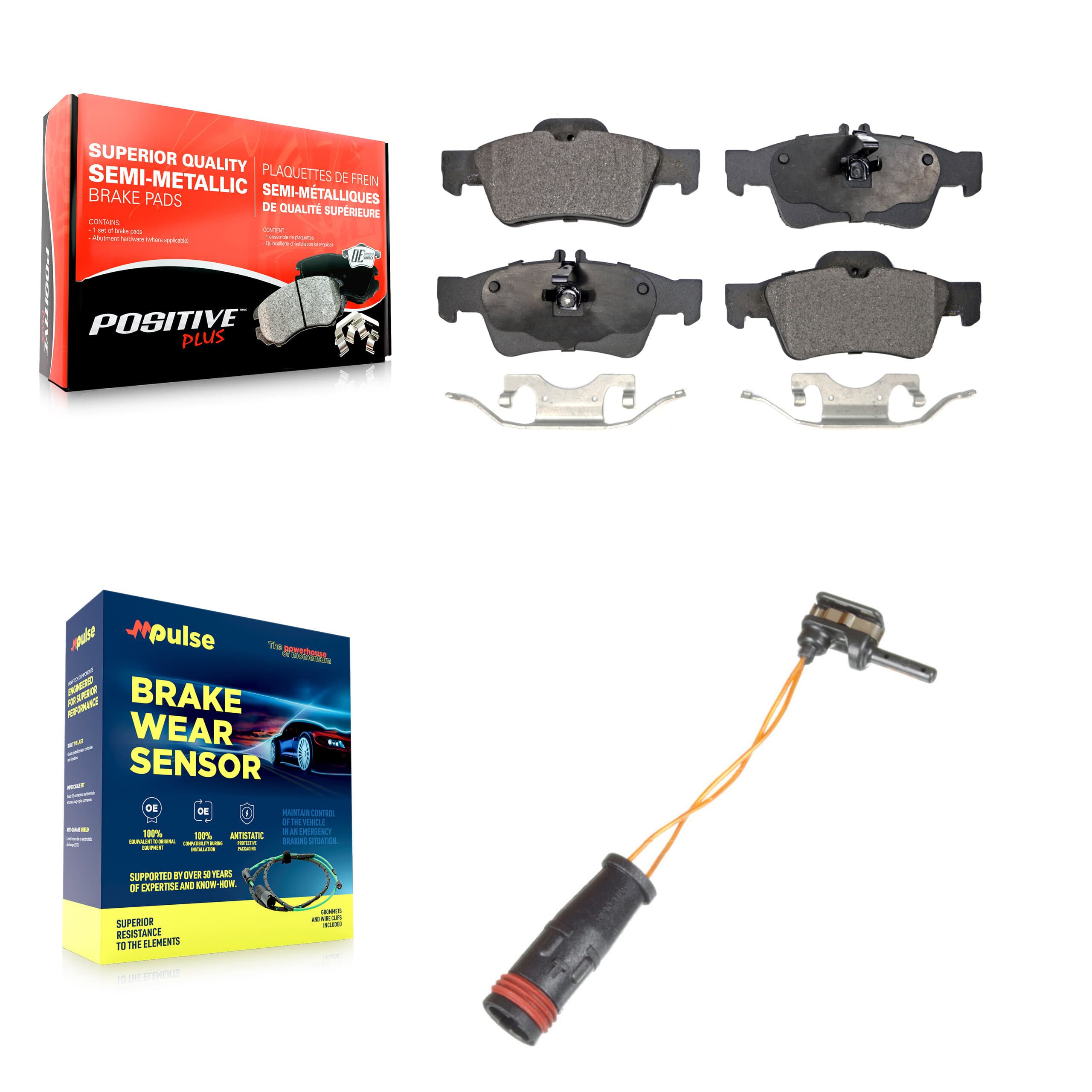 Positive Plus - KPW-101050 - Rear Disc Brake Pad Kits image 1