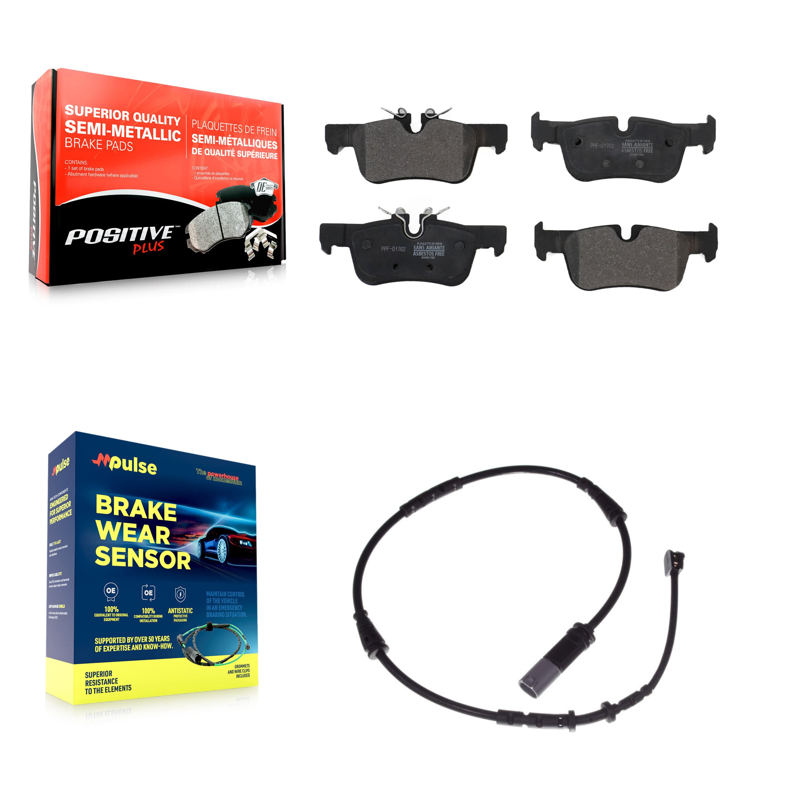 Positive Plus - KPW-101070 - Rear Disc Brake Pad Kits image 1