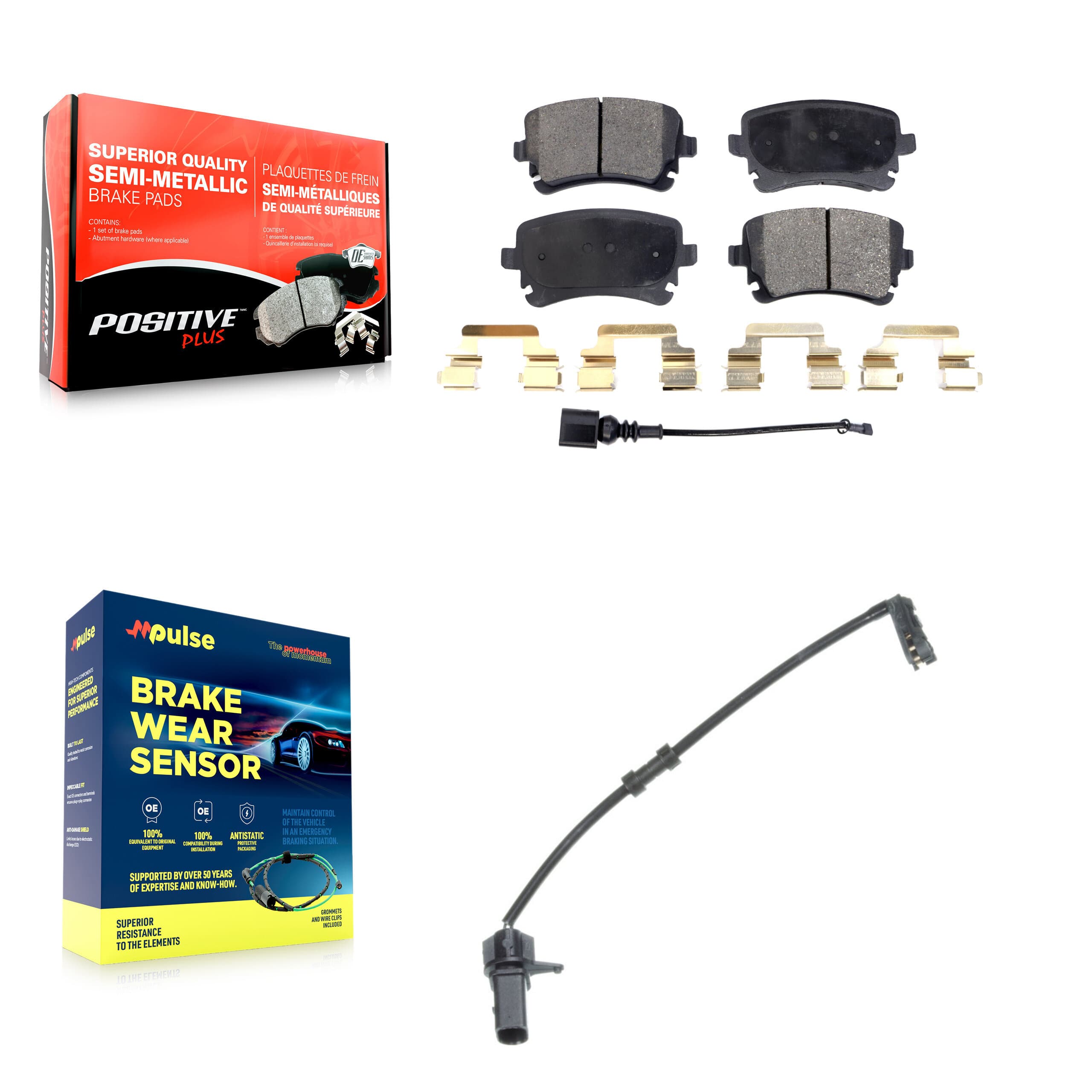 Positive Plus - KPW-101079 - Rear Disc Brake Pad Kits image 1