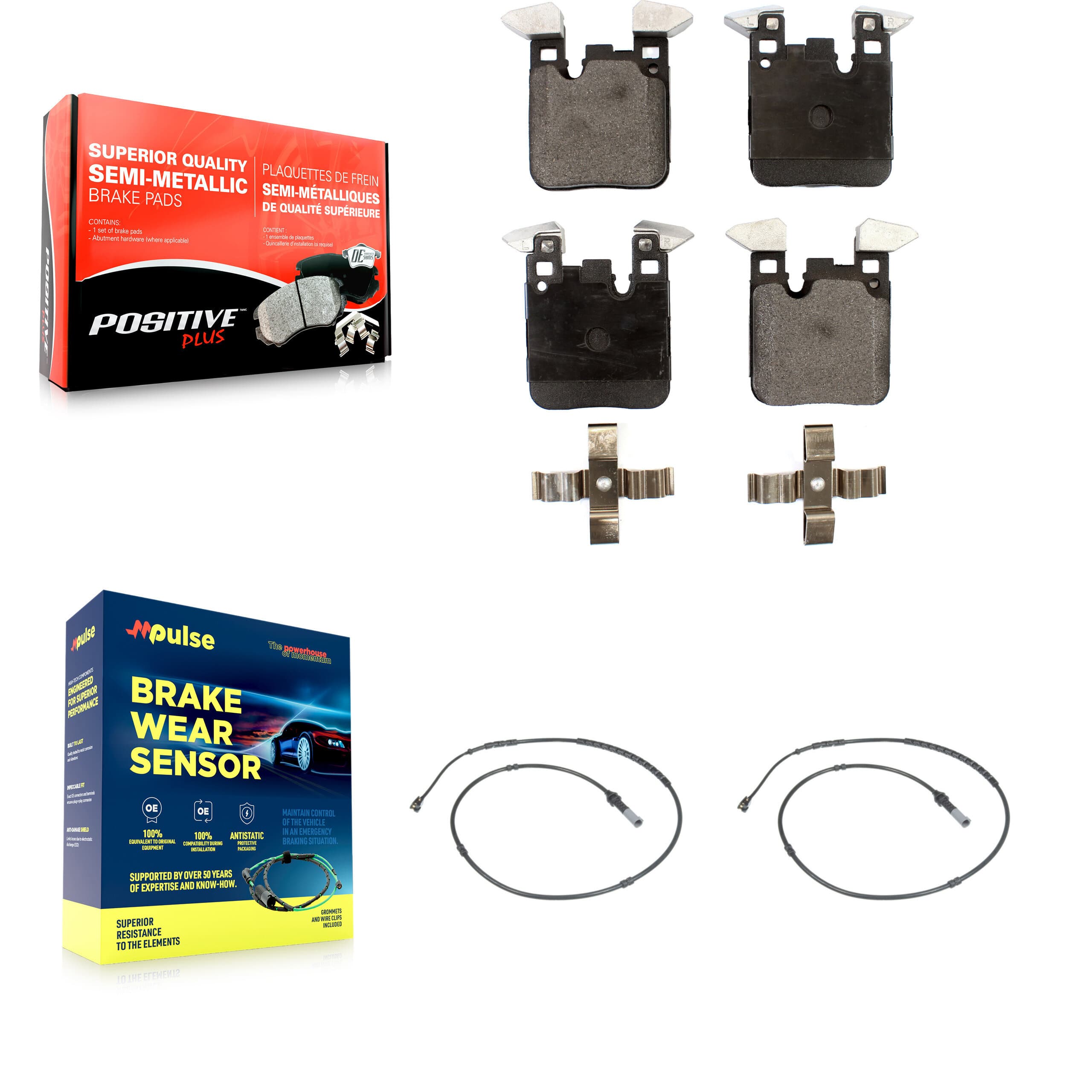 Positive Plus - KPW-101129 - Rear Disc Brake Pad Kits image 1