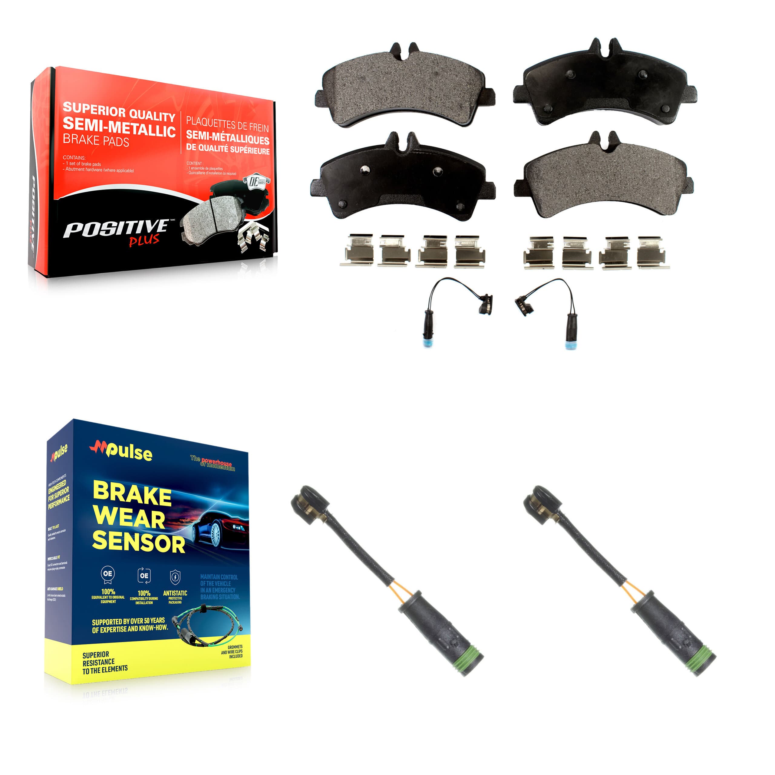 Positive Plus - KPW-101146 - Rear Disc Brake Pad Kits image 1