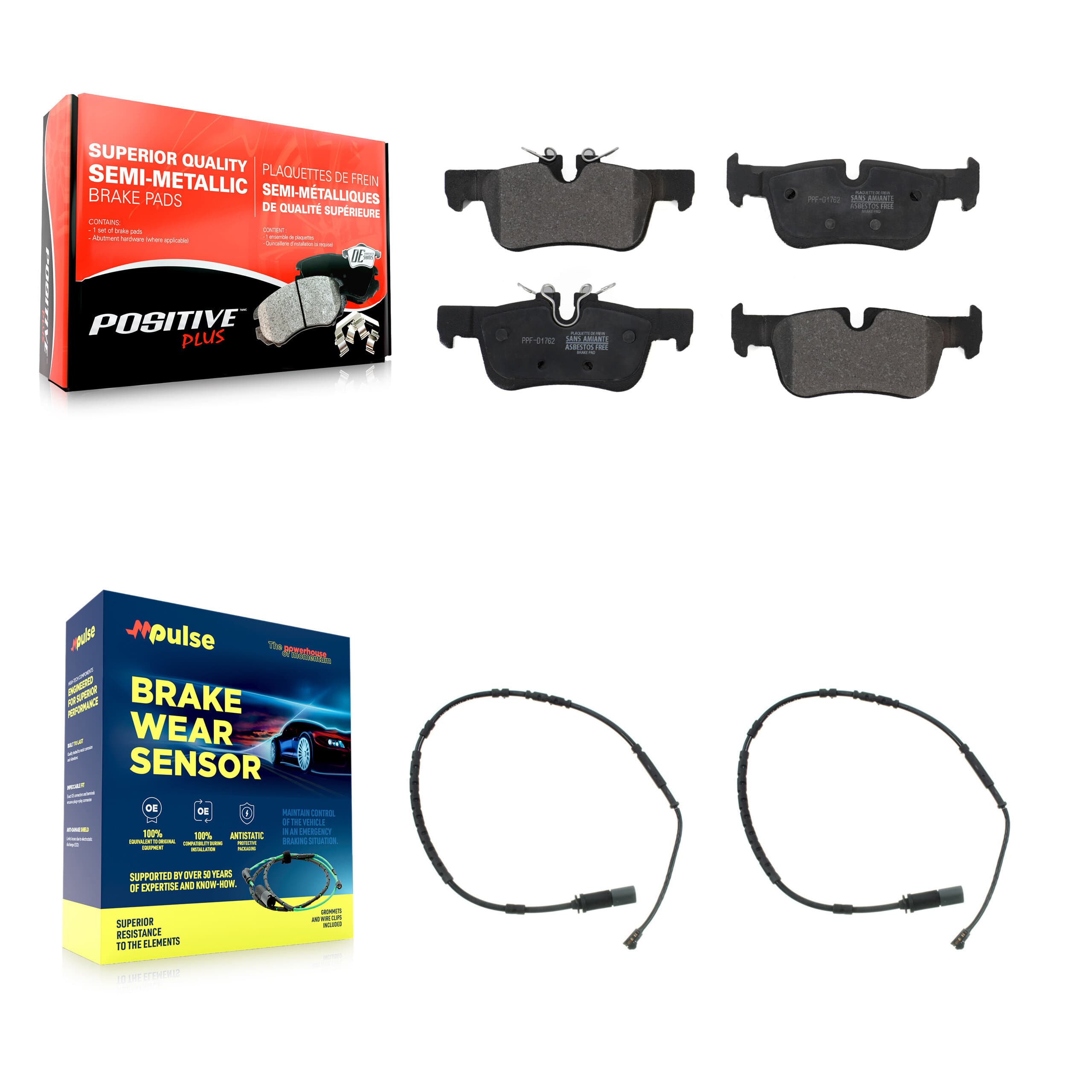 Positive Plus - KPW-101181 - Rear Disc Brake Pad Kits image 1