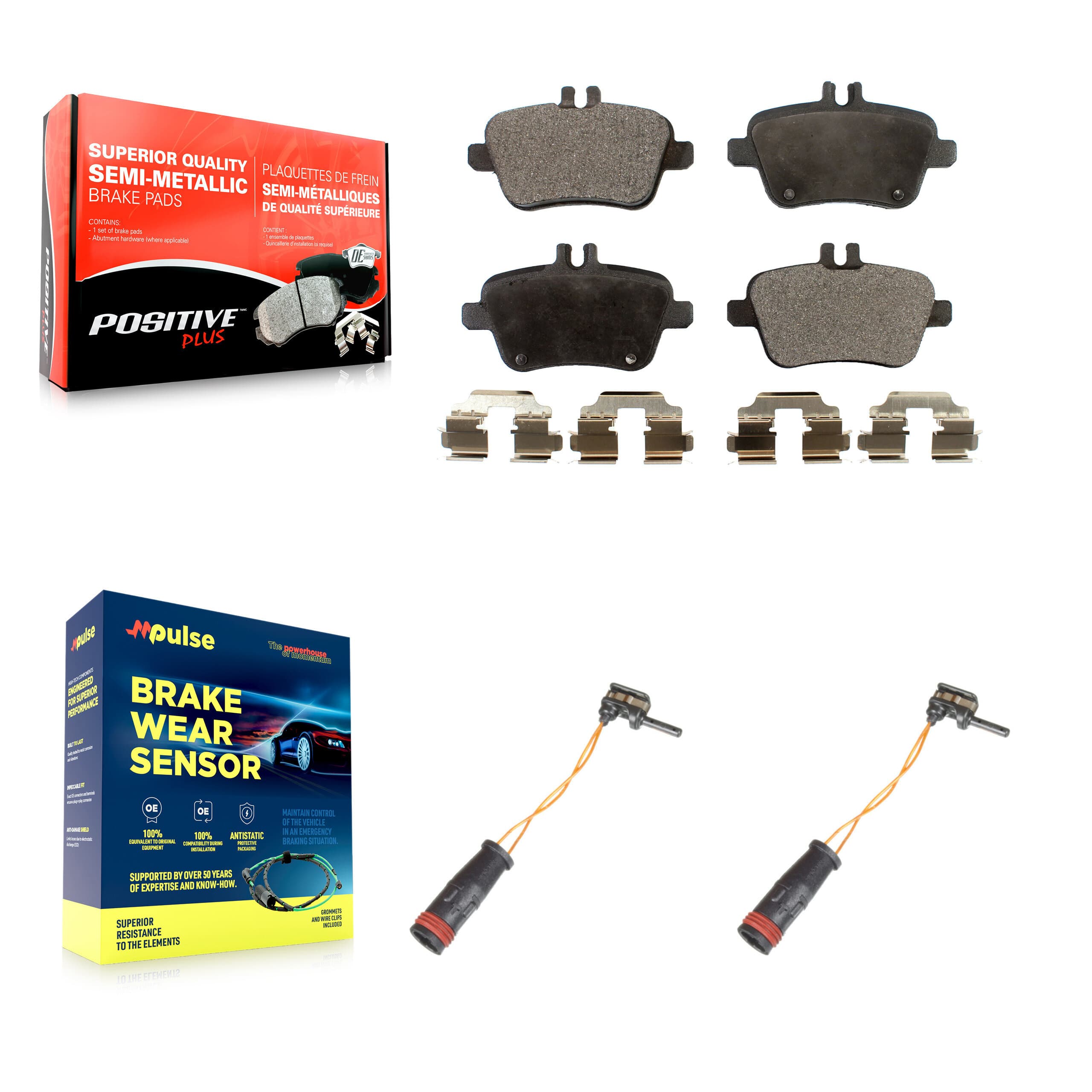 Positive Plus - KPW-101189 - Rear Disc Brake Pad Kits image 1