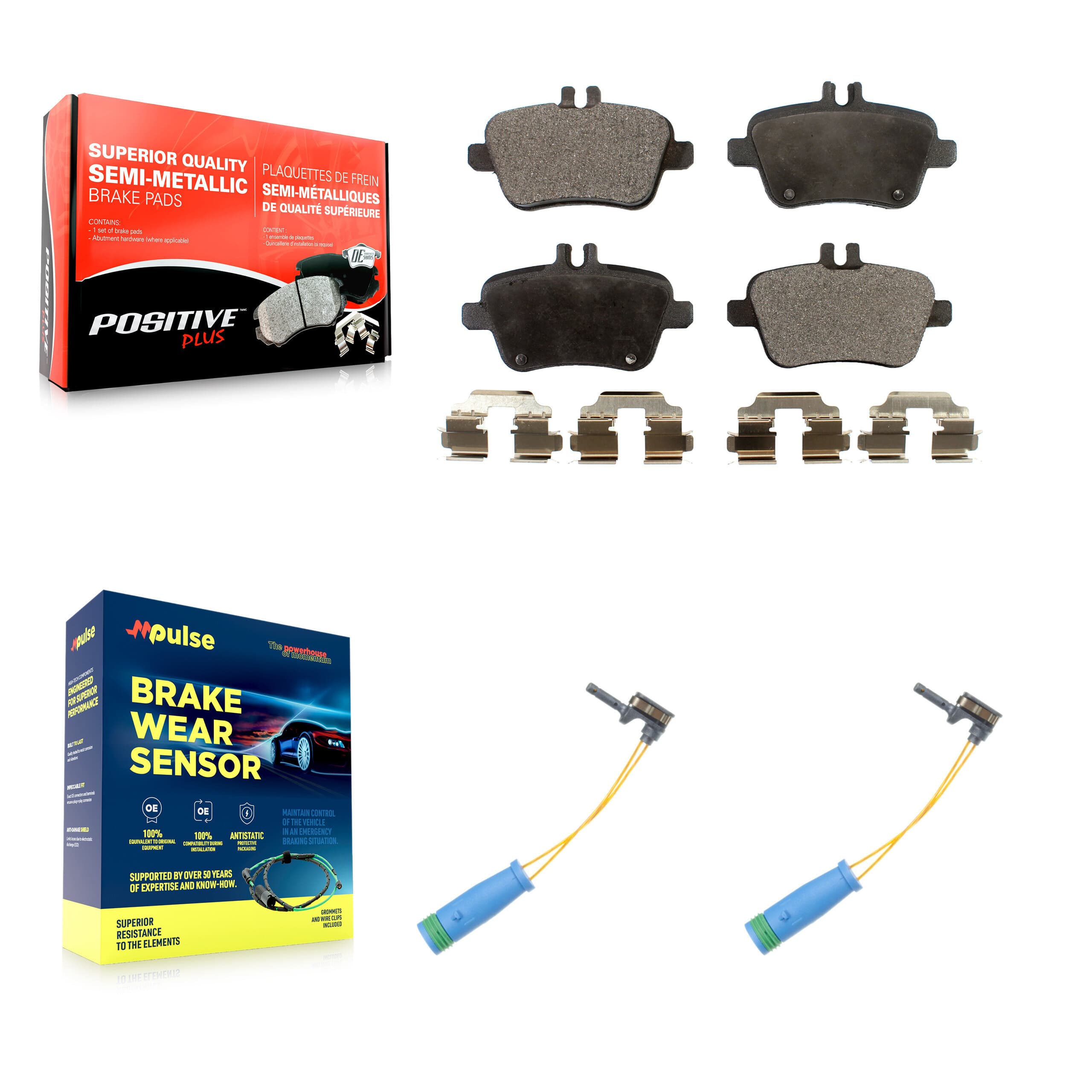 Positive Plus - KPW-101220 - Rear Disc Brake Pad Kits image 1