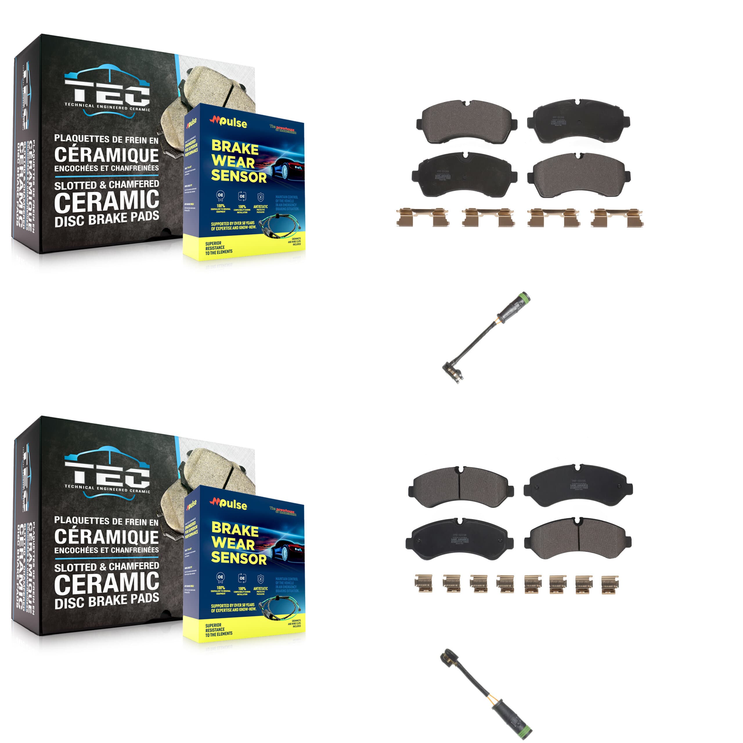 Positive Plus - KPW-101237 - Front and Rear Disc Brake Pad Kits image 1