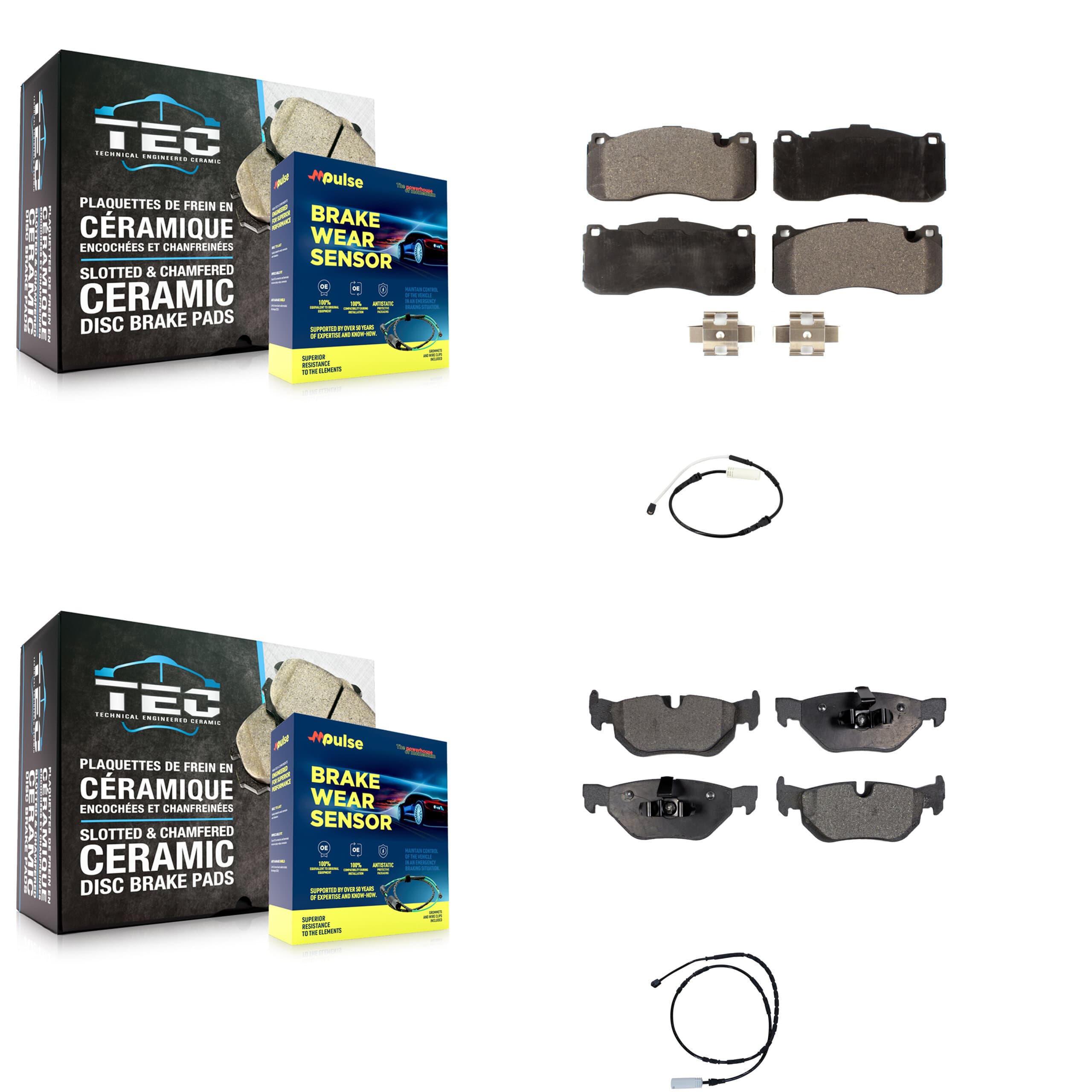 Positive Plus - KPW-101238 - Front and Rear Disc Brake Pad Kits image 1