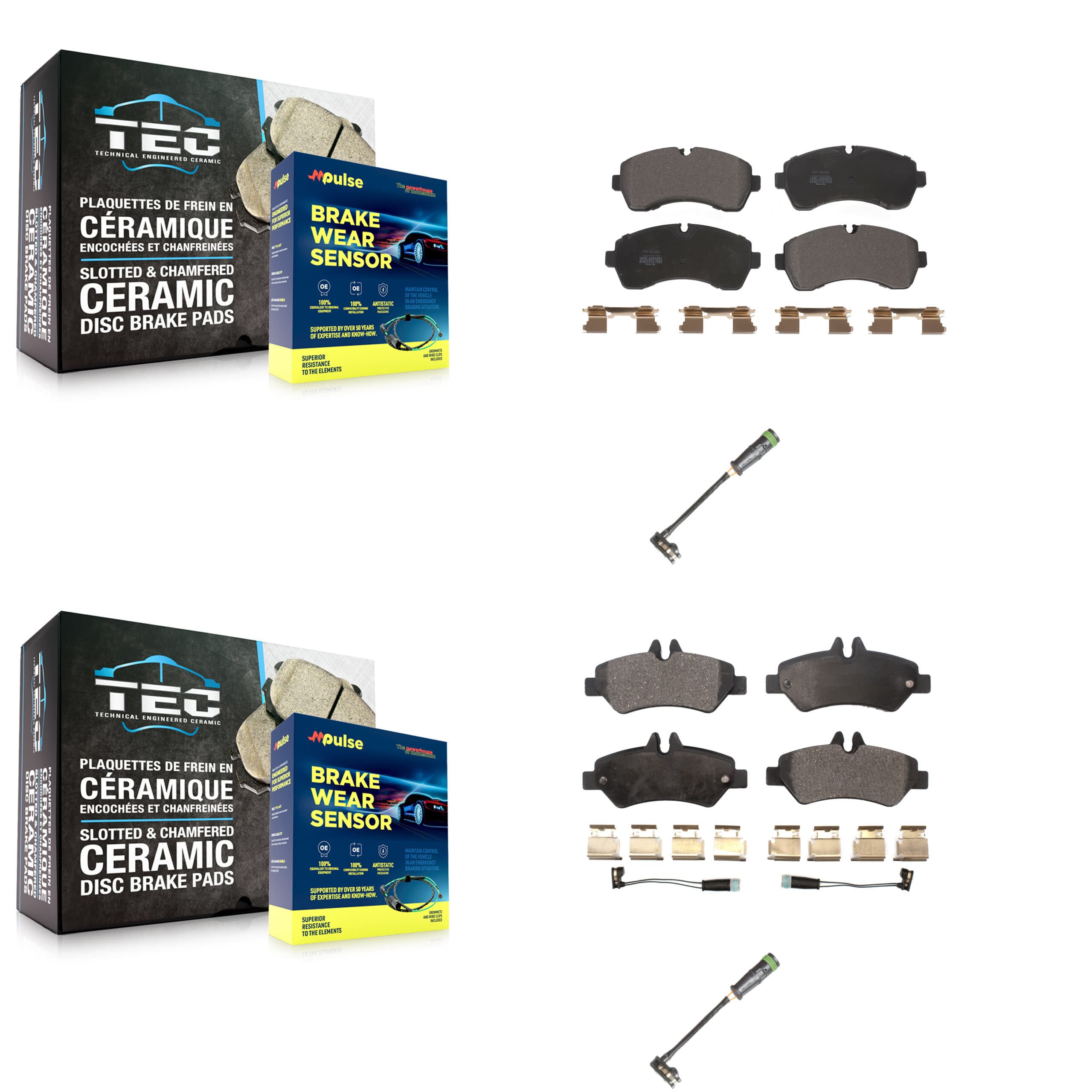 Positive Plus - KPW-101247 - Front and Rear Disc Brake Pad Kits image 1