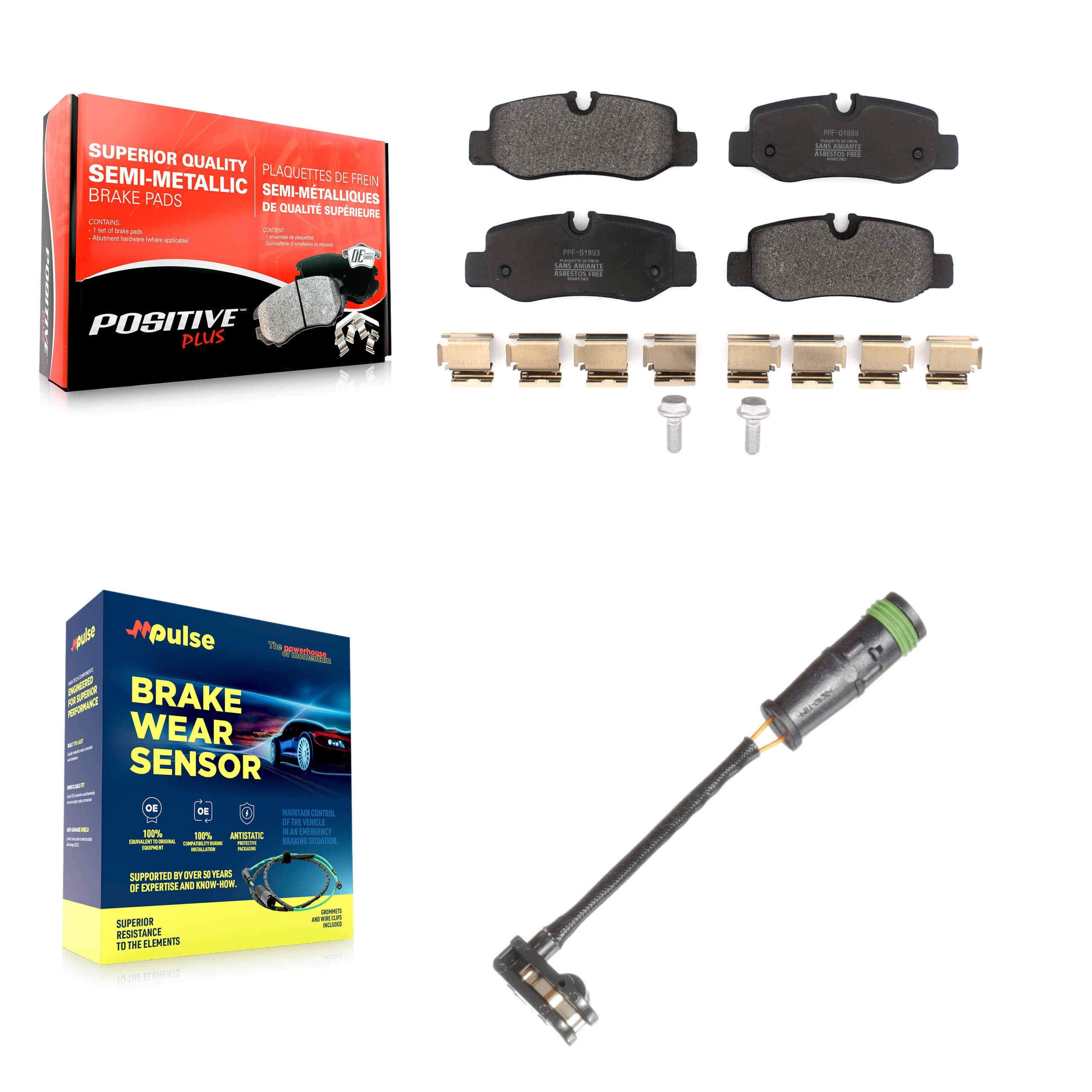 Positive Plus - KPW-101331 - Rear Disc Brake Pad Kits image 1