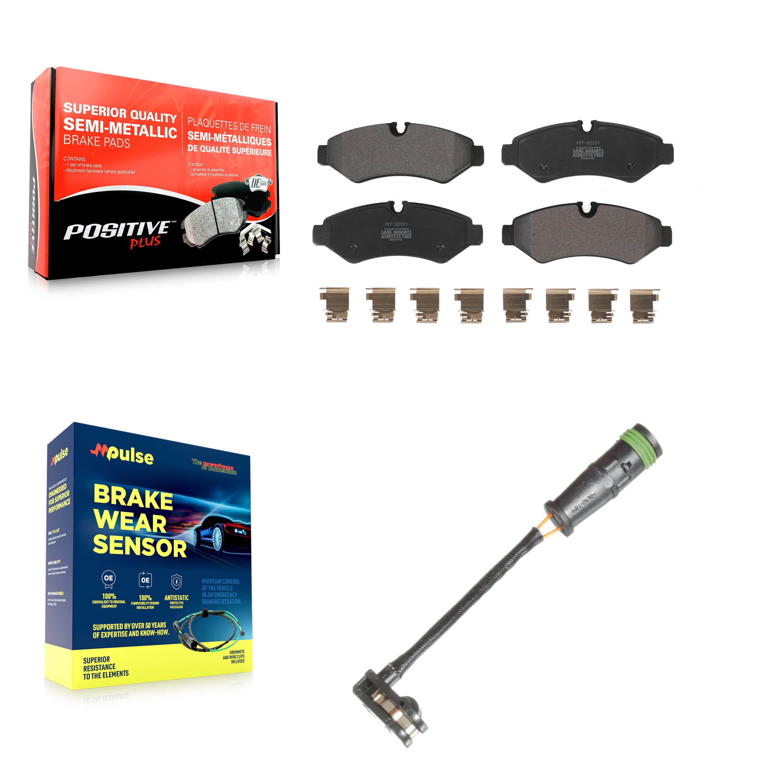 Positive Plus - KPW-101332 - Rear Disc Brake Pad Kits image 1