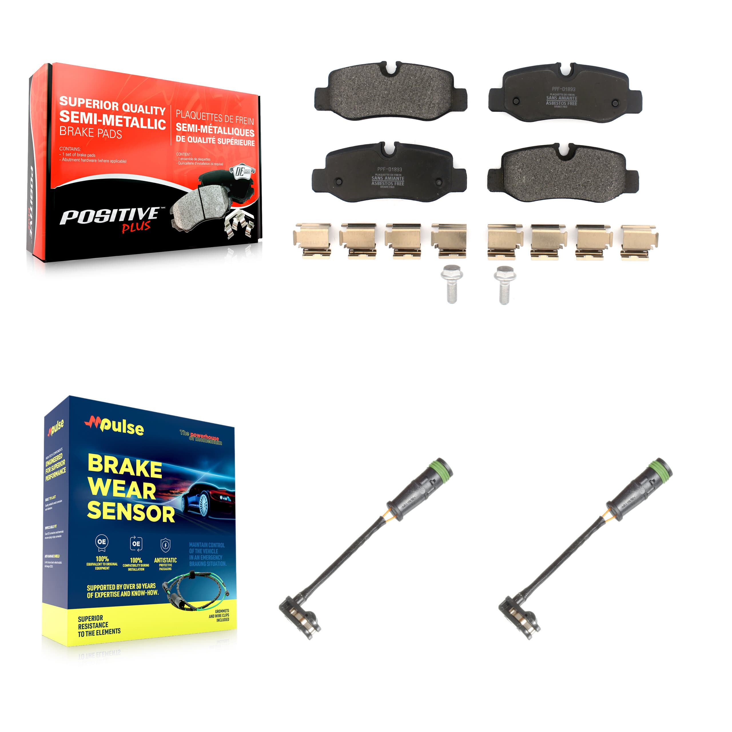 Positive Plus - KPW-101341 - Rear Disc Brake Pad Kits image 1
