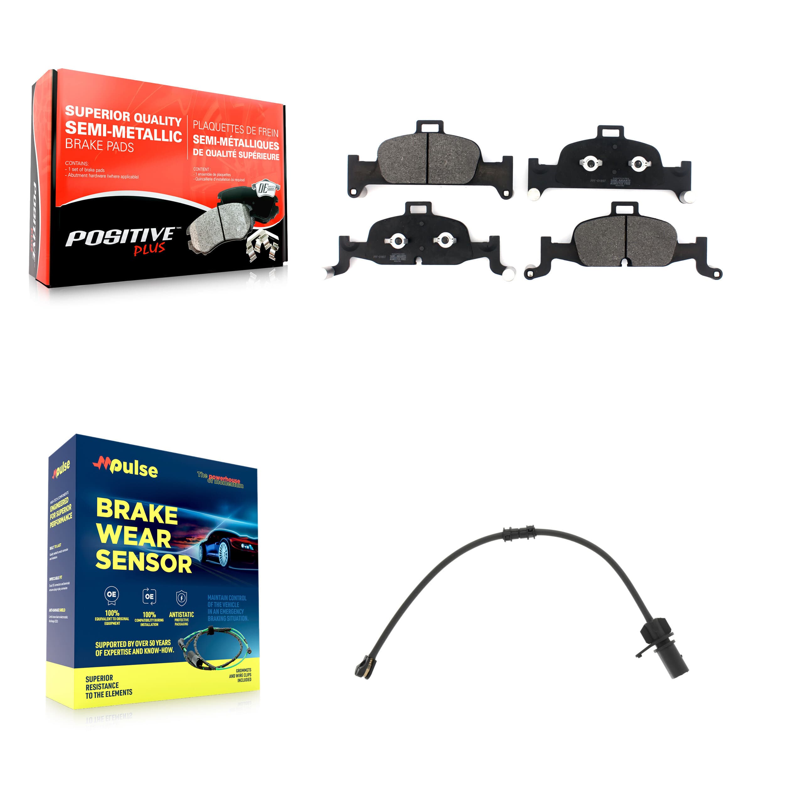 Positive Plus - KPW-101385 - Front Disc Brake Pad Kits image 1