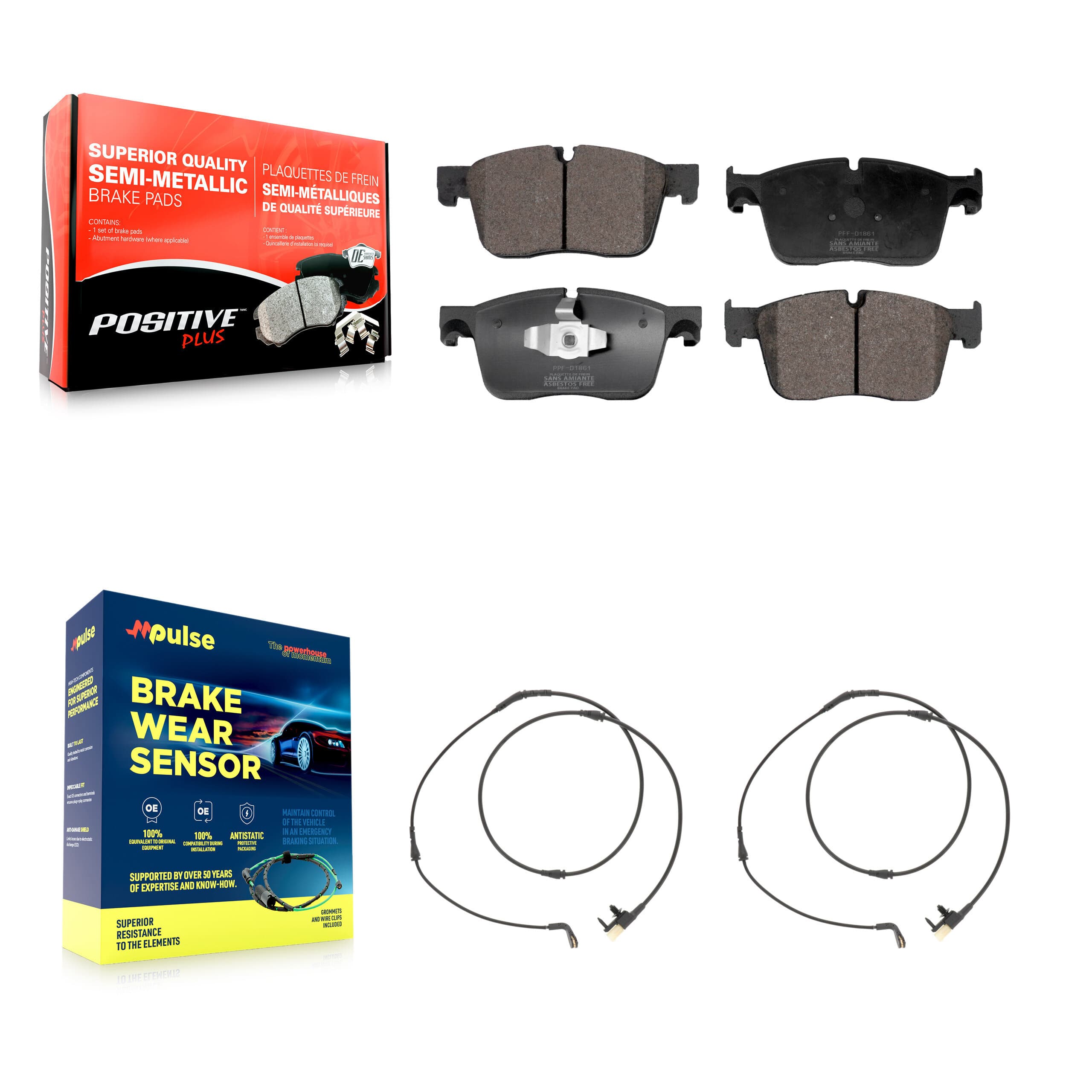 Positive Plus - KPW-101401 - Front Disc Brake Pad Kits image 1