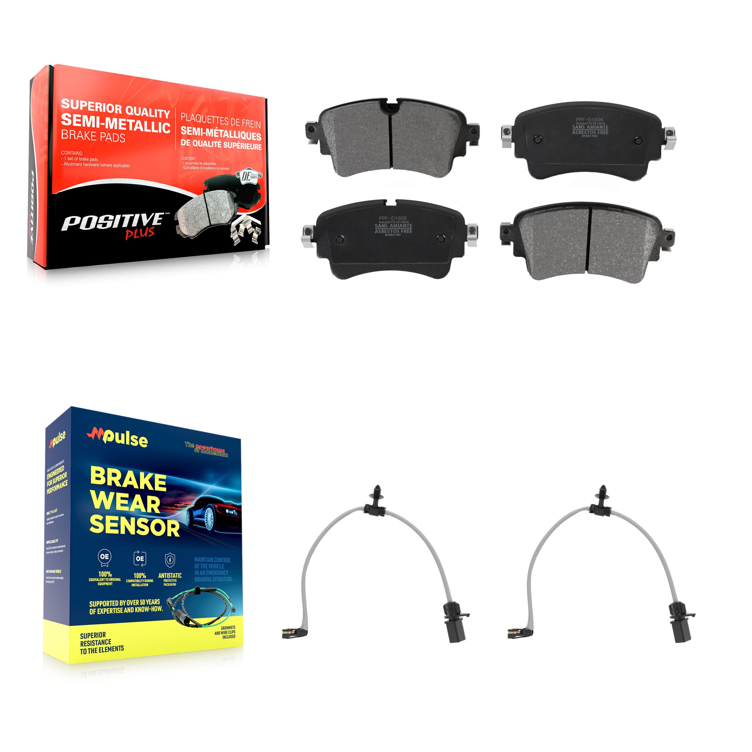 Positive Plus - KPW-101413 - Rear Disc Brake Pad Kits image 1