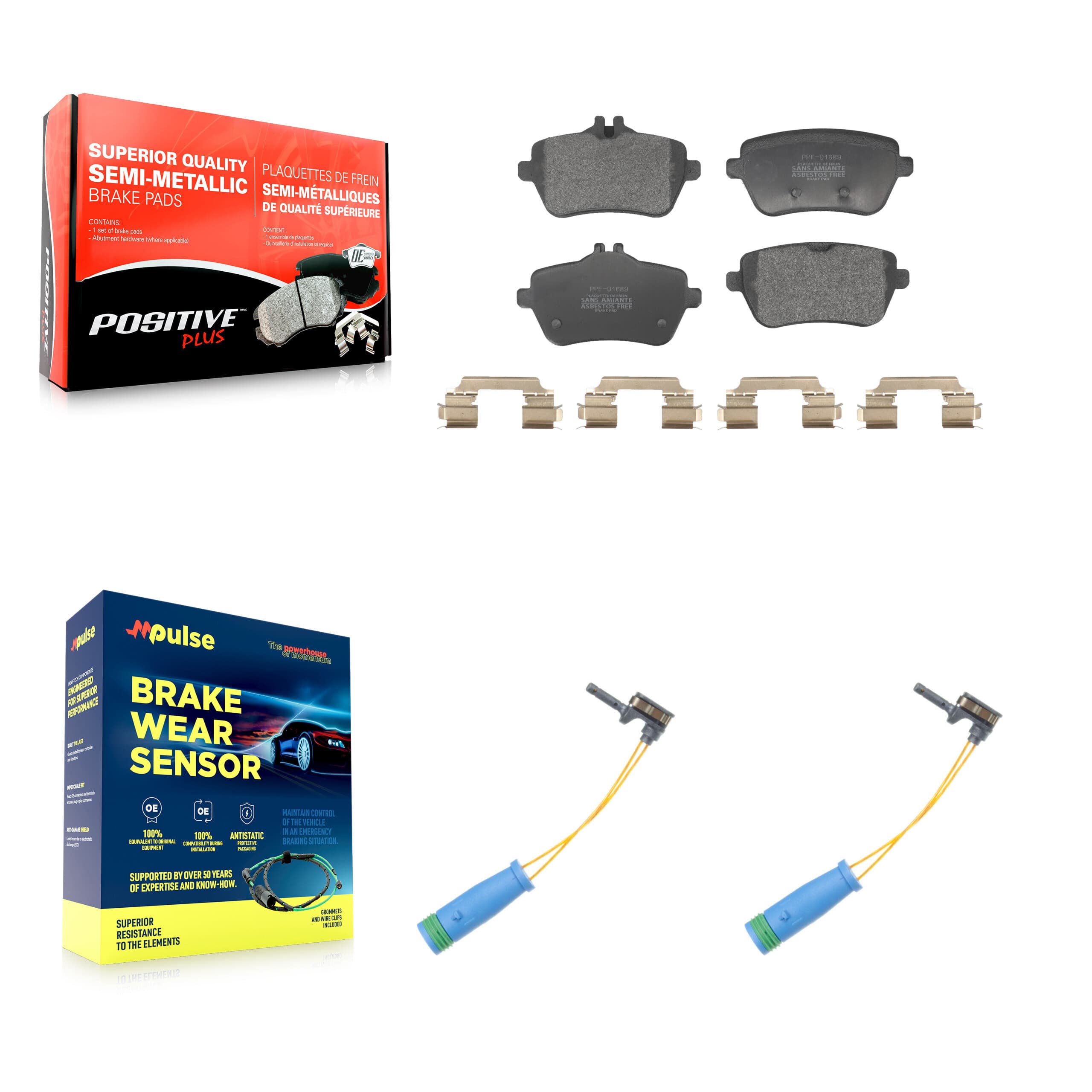 Positive Plus - KPW-101420 - Rear Disc Brake Pad Kits image 1