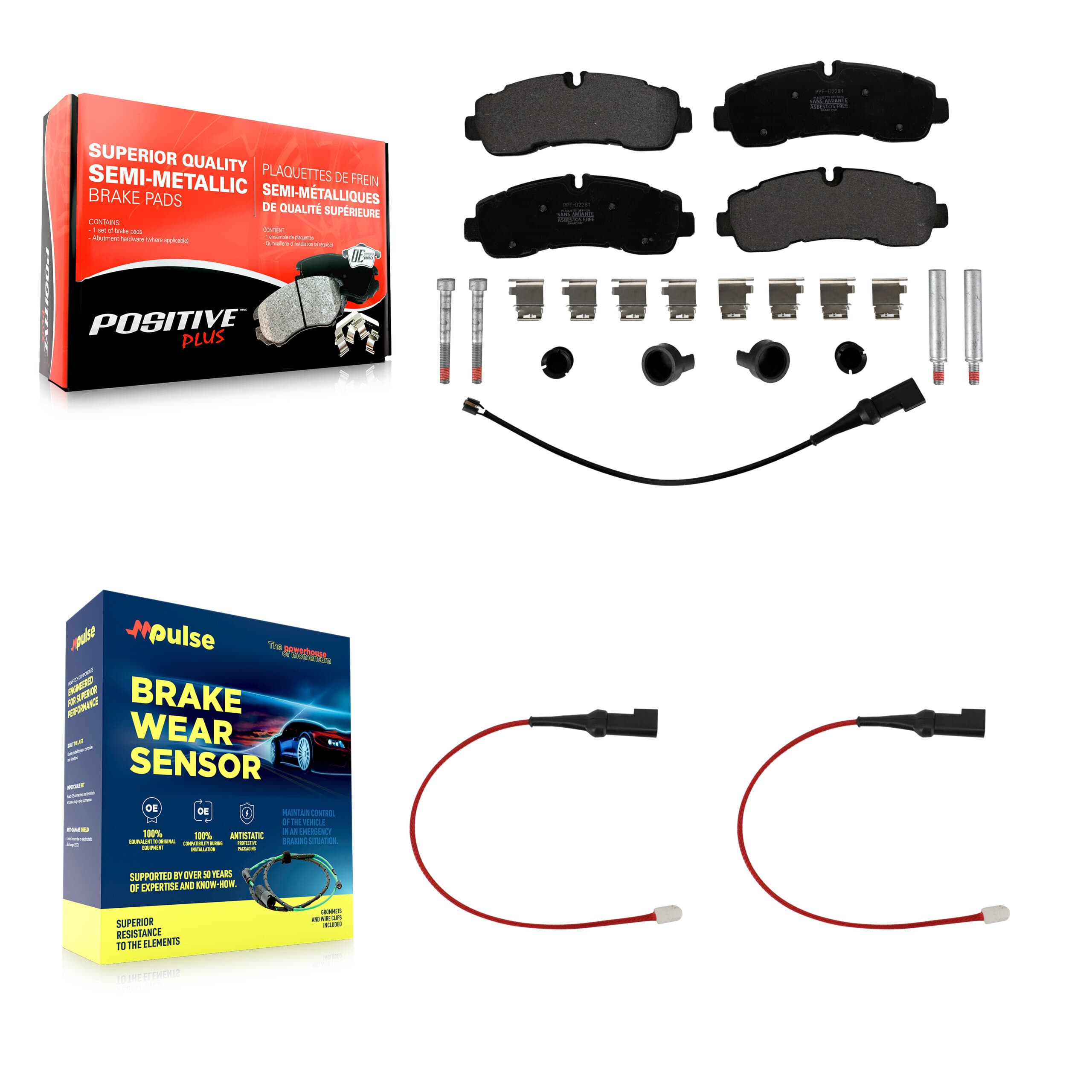 Positive Plus - KPW-101422 - Rear Disc Brake Pad Kits image 1