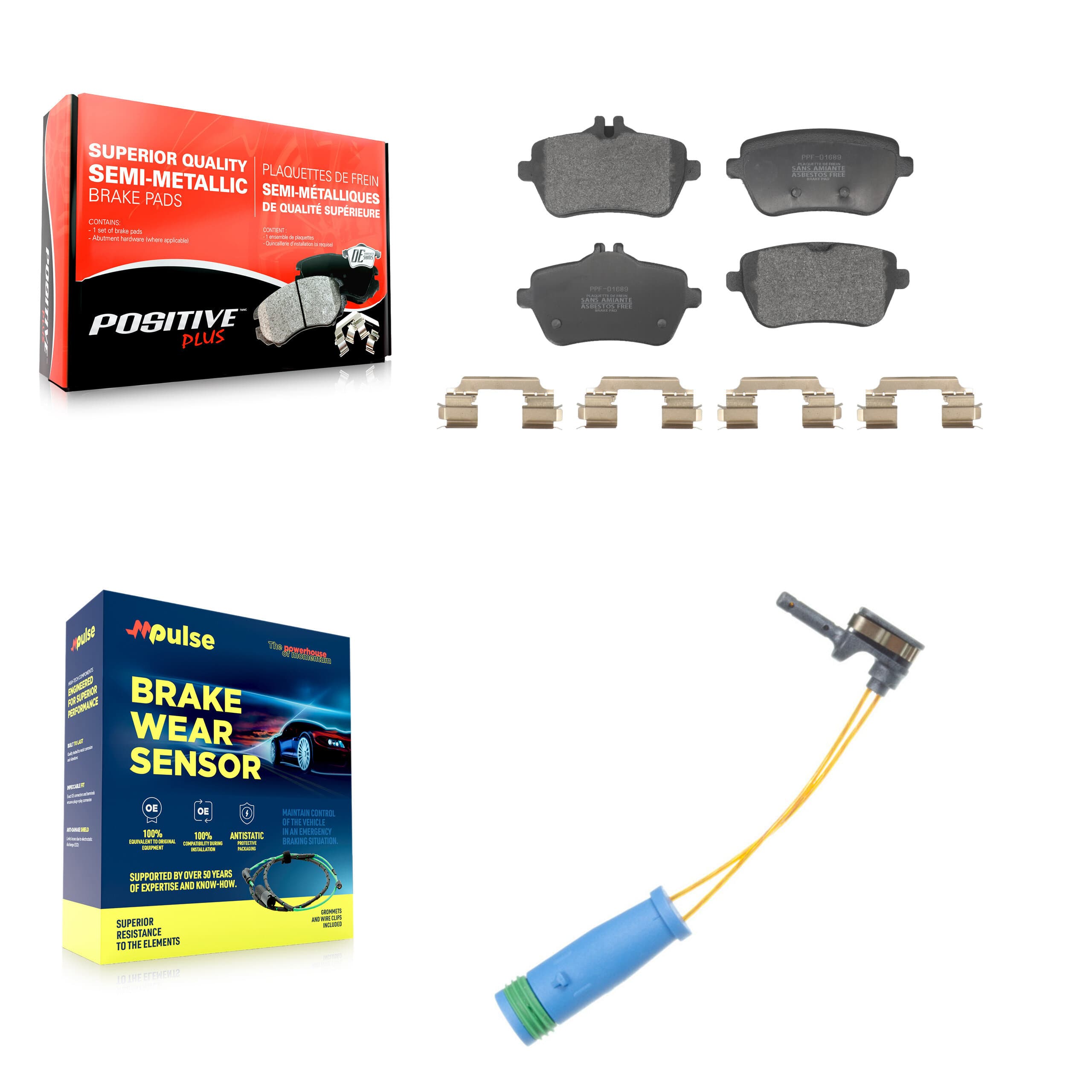 Positive Plus - KPW-101430 - Rear Disc Brake Pad Kits image 1