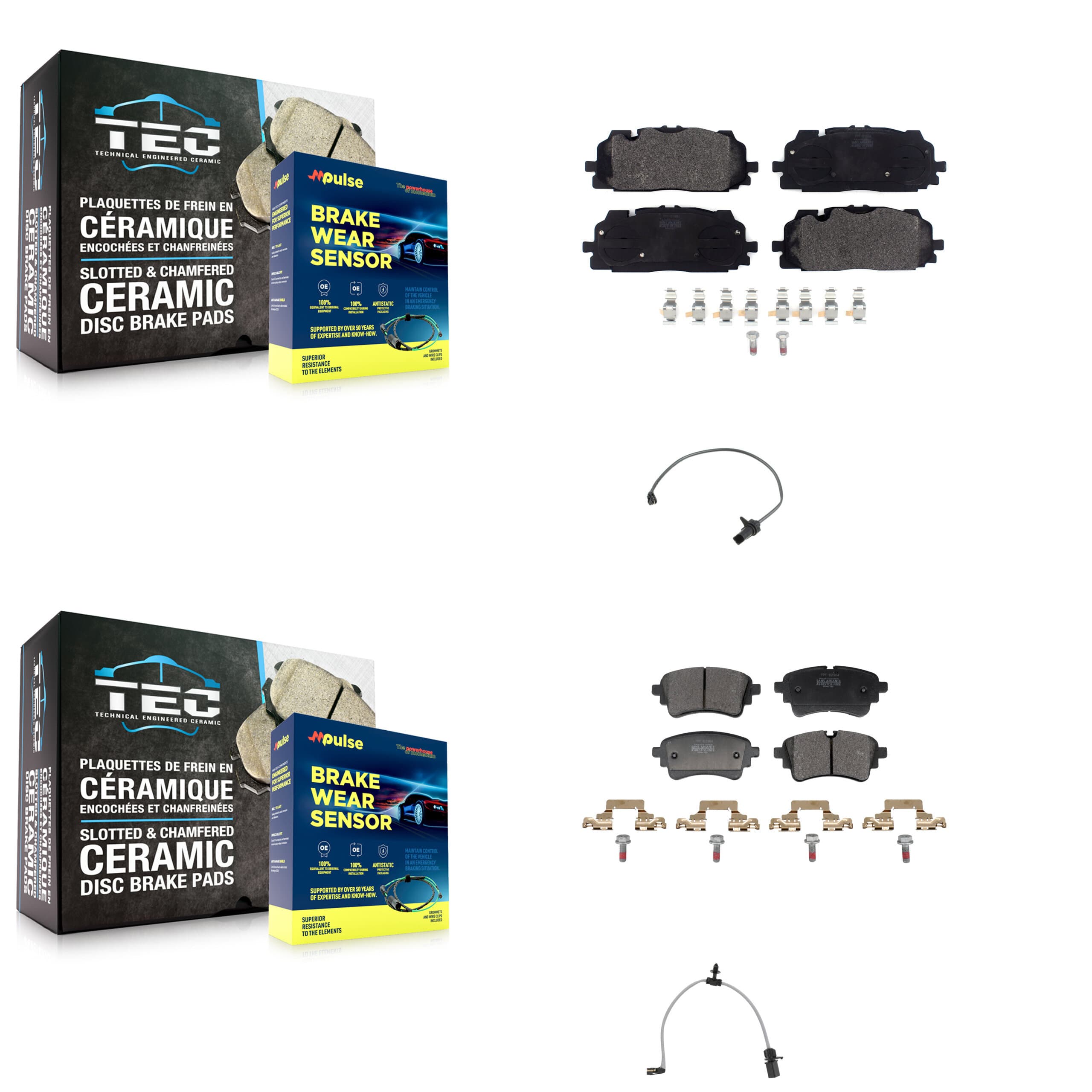 Positive Plus - KPW-101439 - Front and Rear Disc Brake Pad Kits image 1