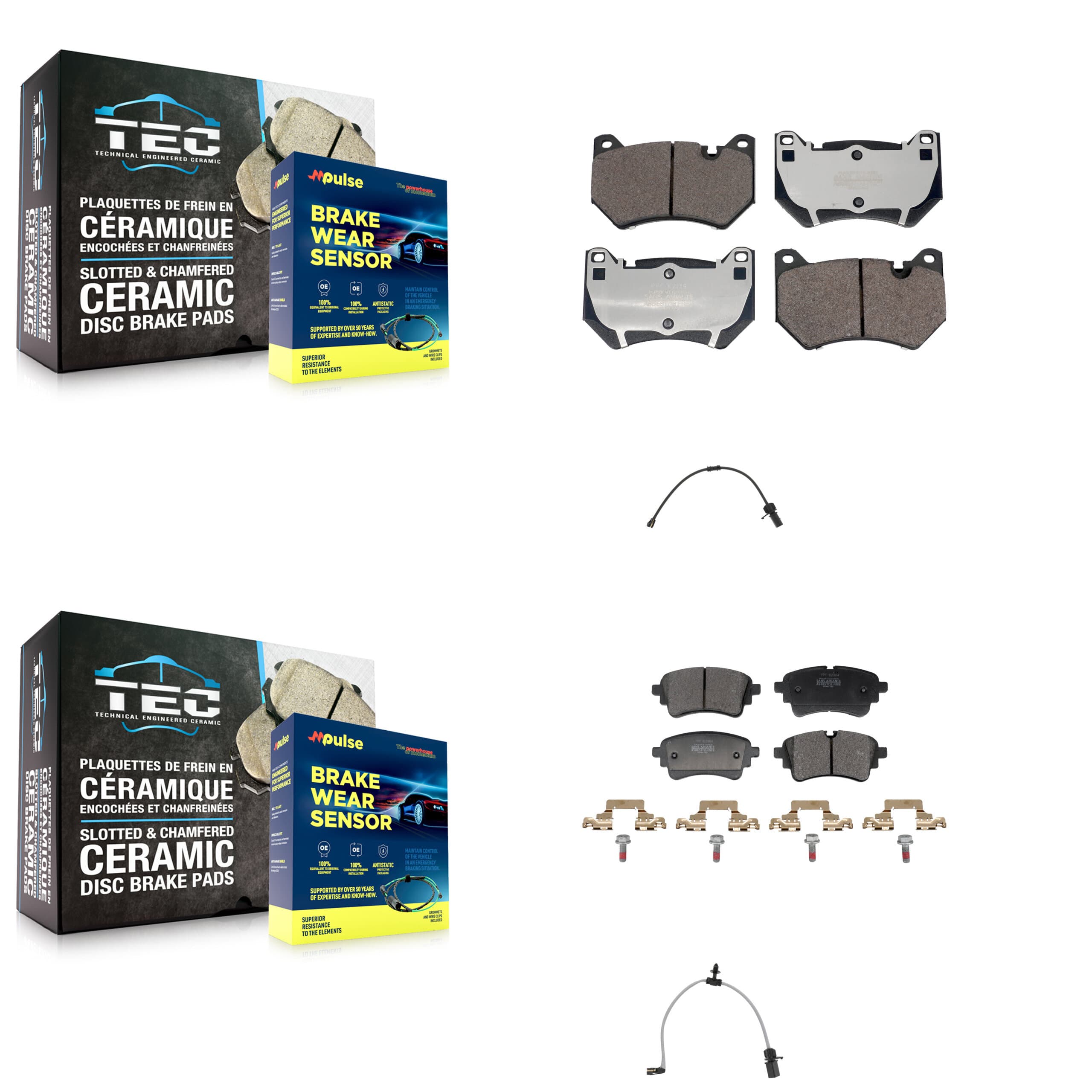 Positive Plus - KPW-101444 - Front and Rear Disc Brake Pad Kits image 1