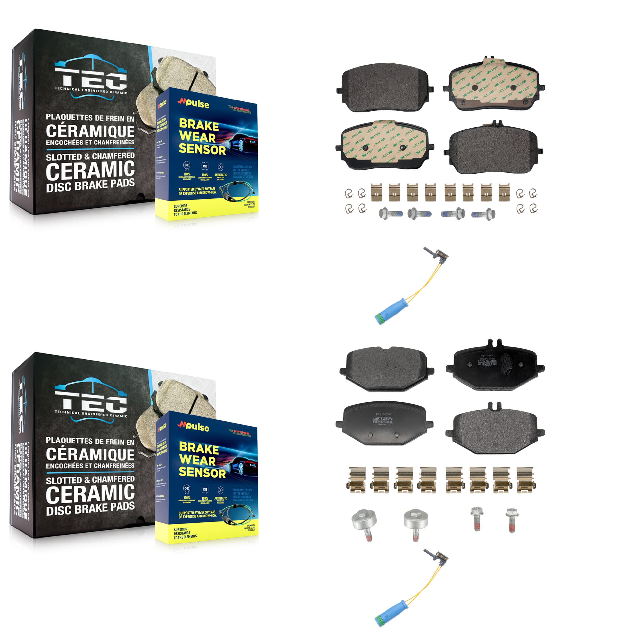 Positive Plus - KPW-101451 - Front and Rear Disc Brake Pad Kits image 1