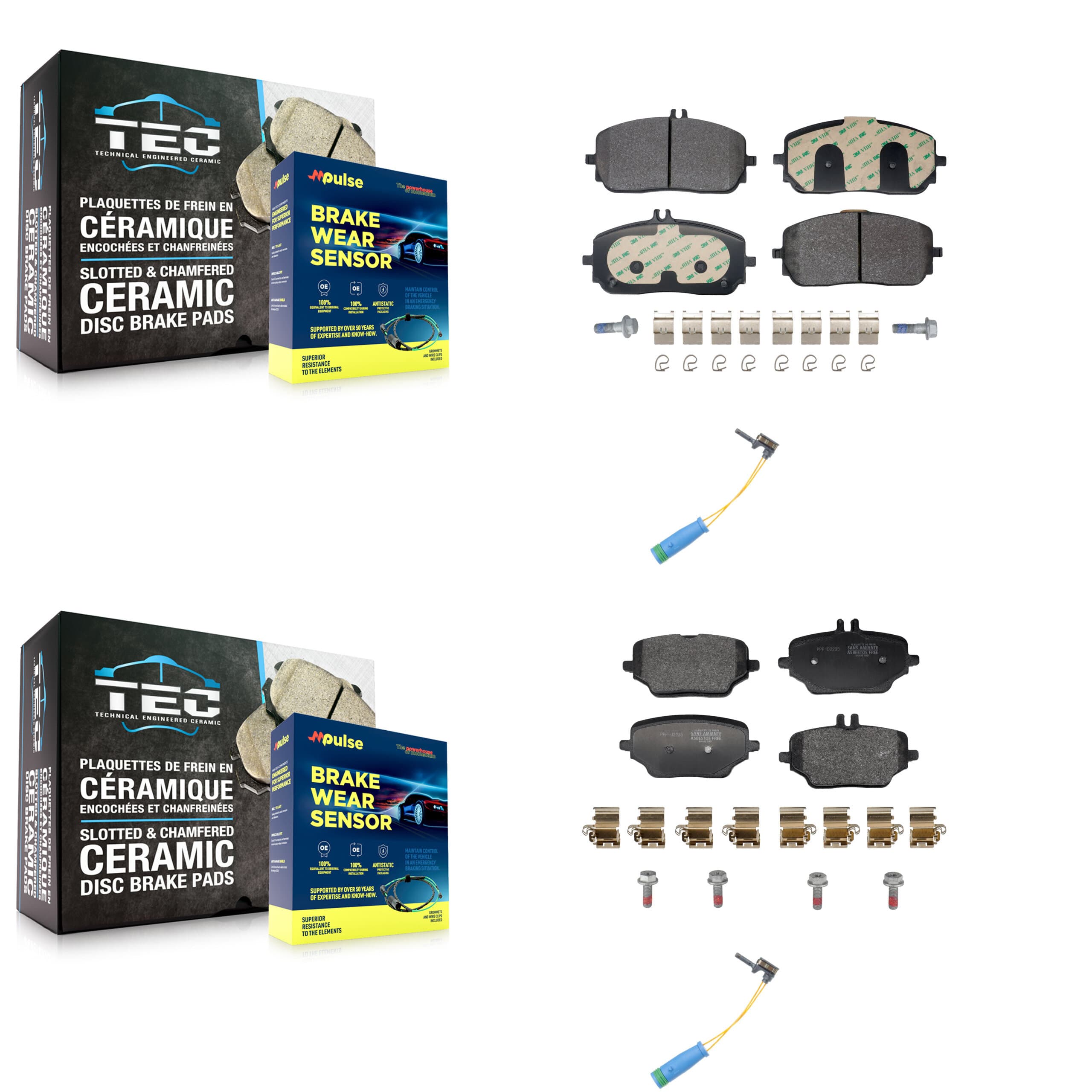 Positive Plus - KPW-101452 - Front and Rear Disc Brake Pad Kits image 1