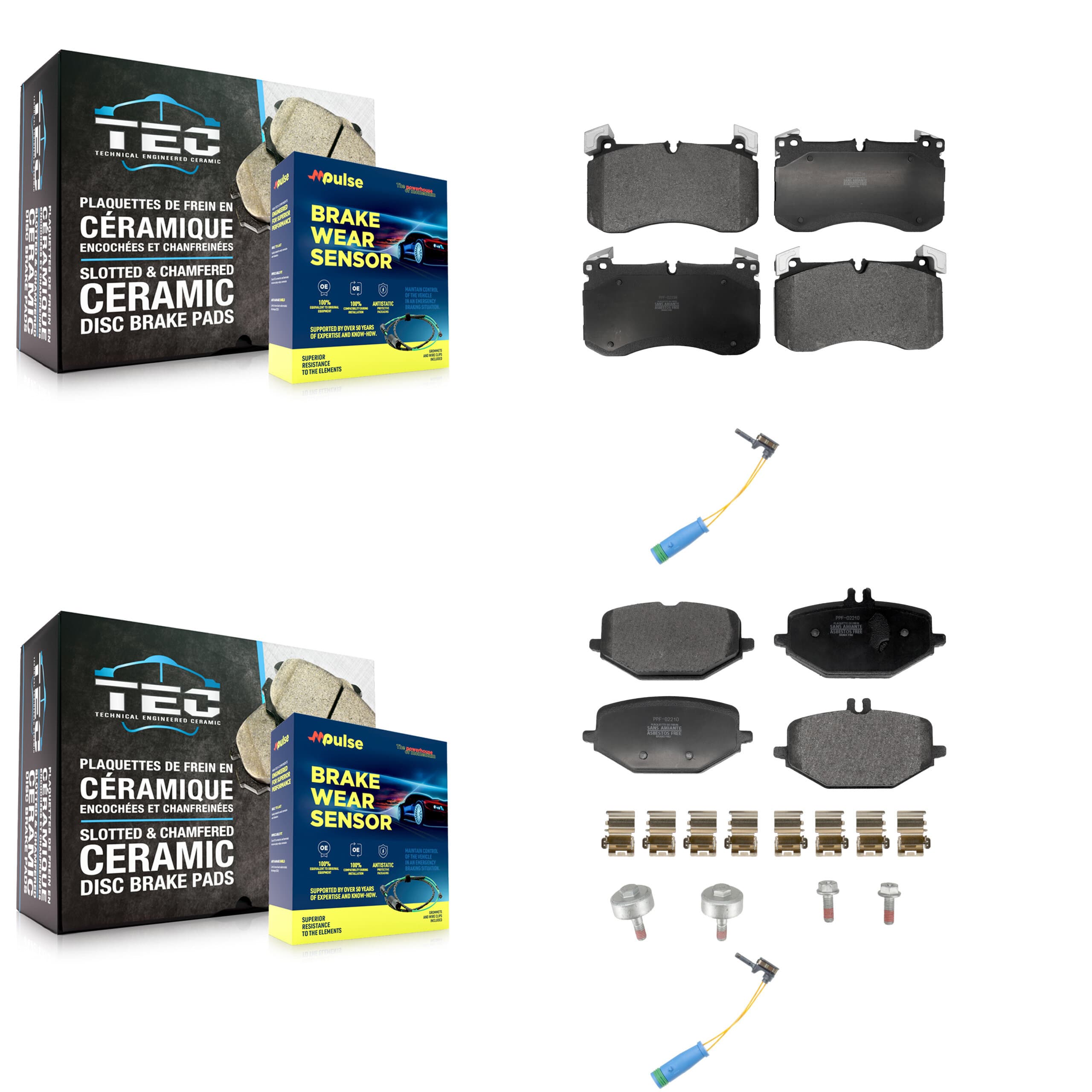 Positive Plus - KPW-101453 - Front and Rear Disc Brake Pad Kits image 1