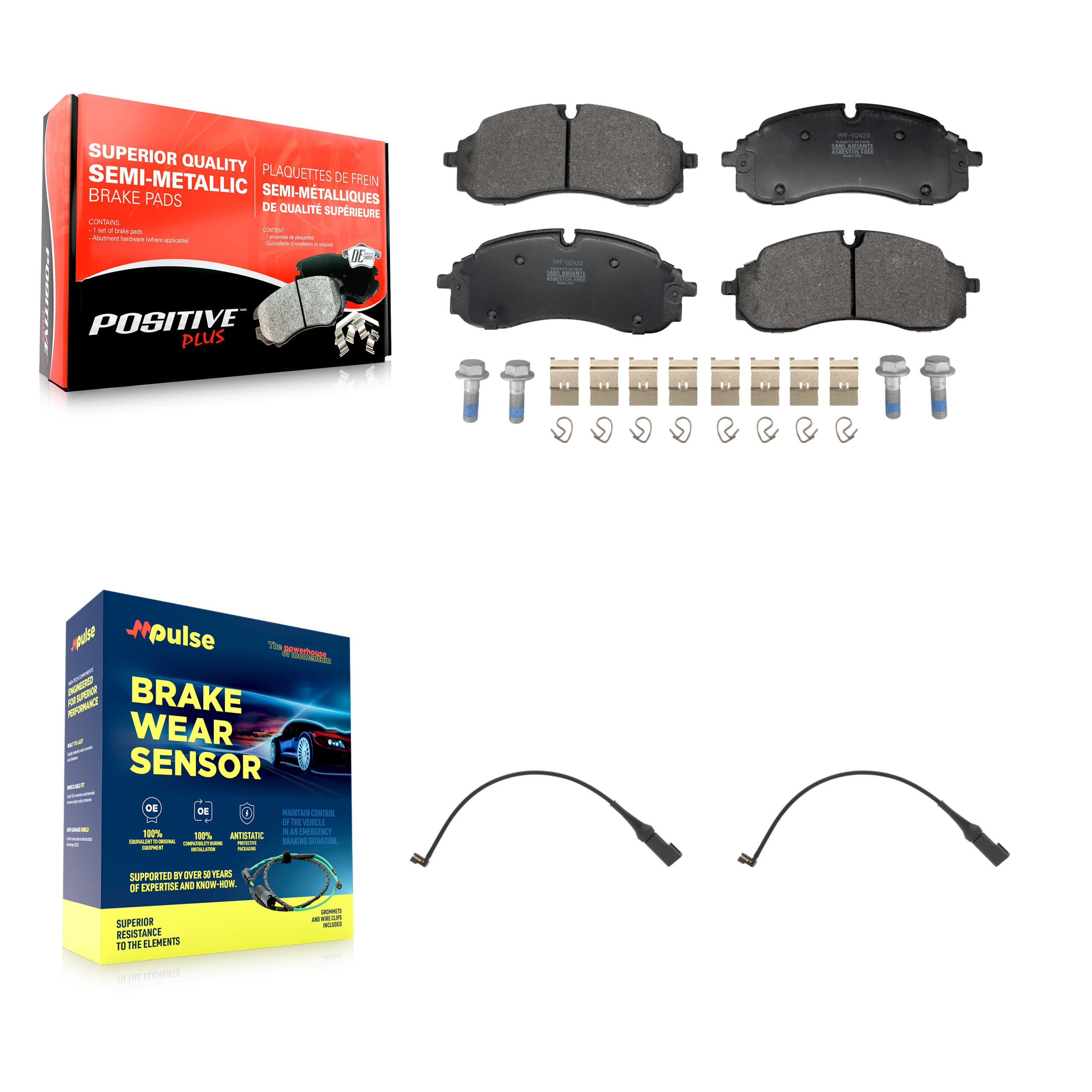 Positive Plus - KPW-101588 - Front Disc Brake Pad Kits image 1
