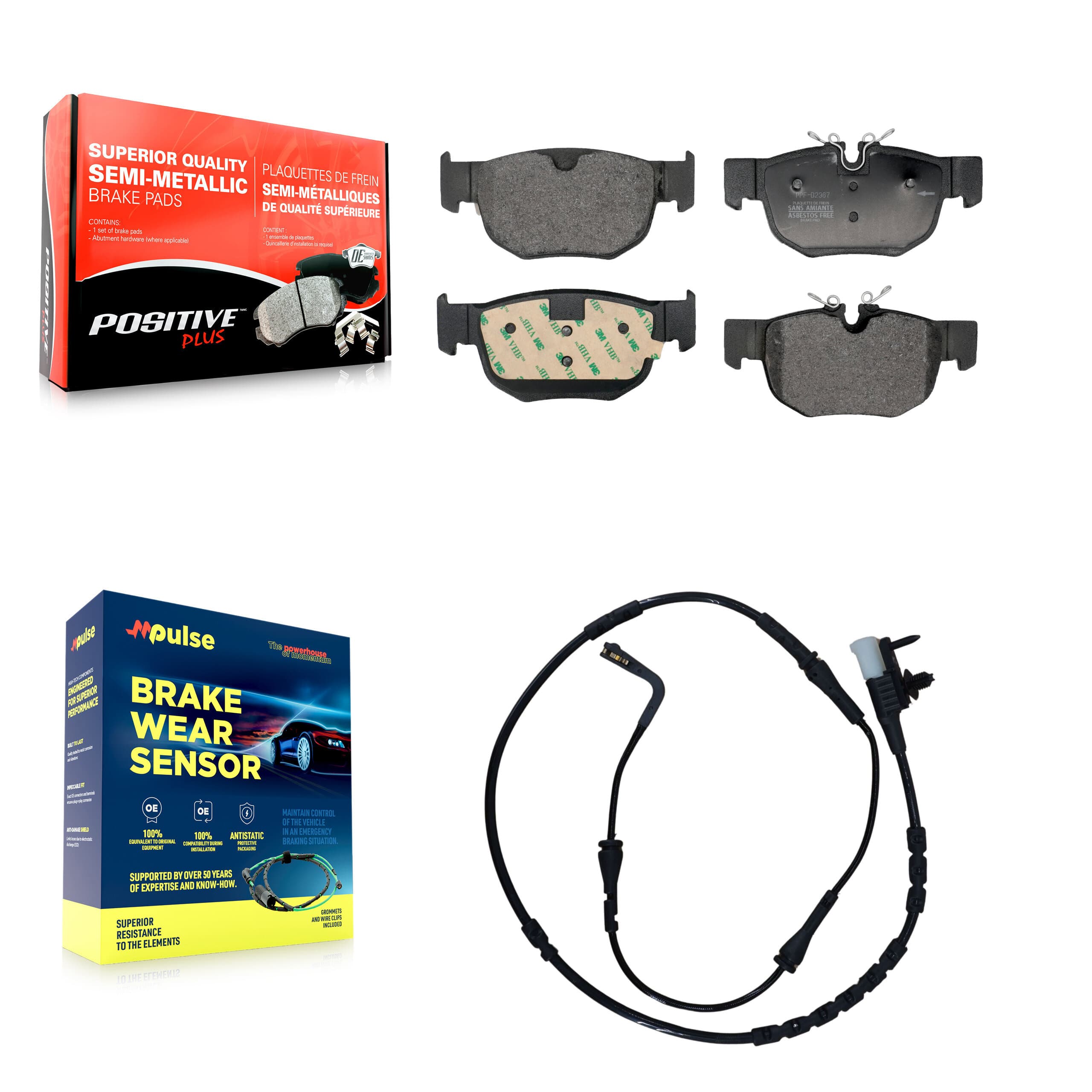 Positive Plus - KPW-101597 - Rear Disc Brake Pad Kits image 1