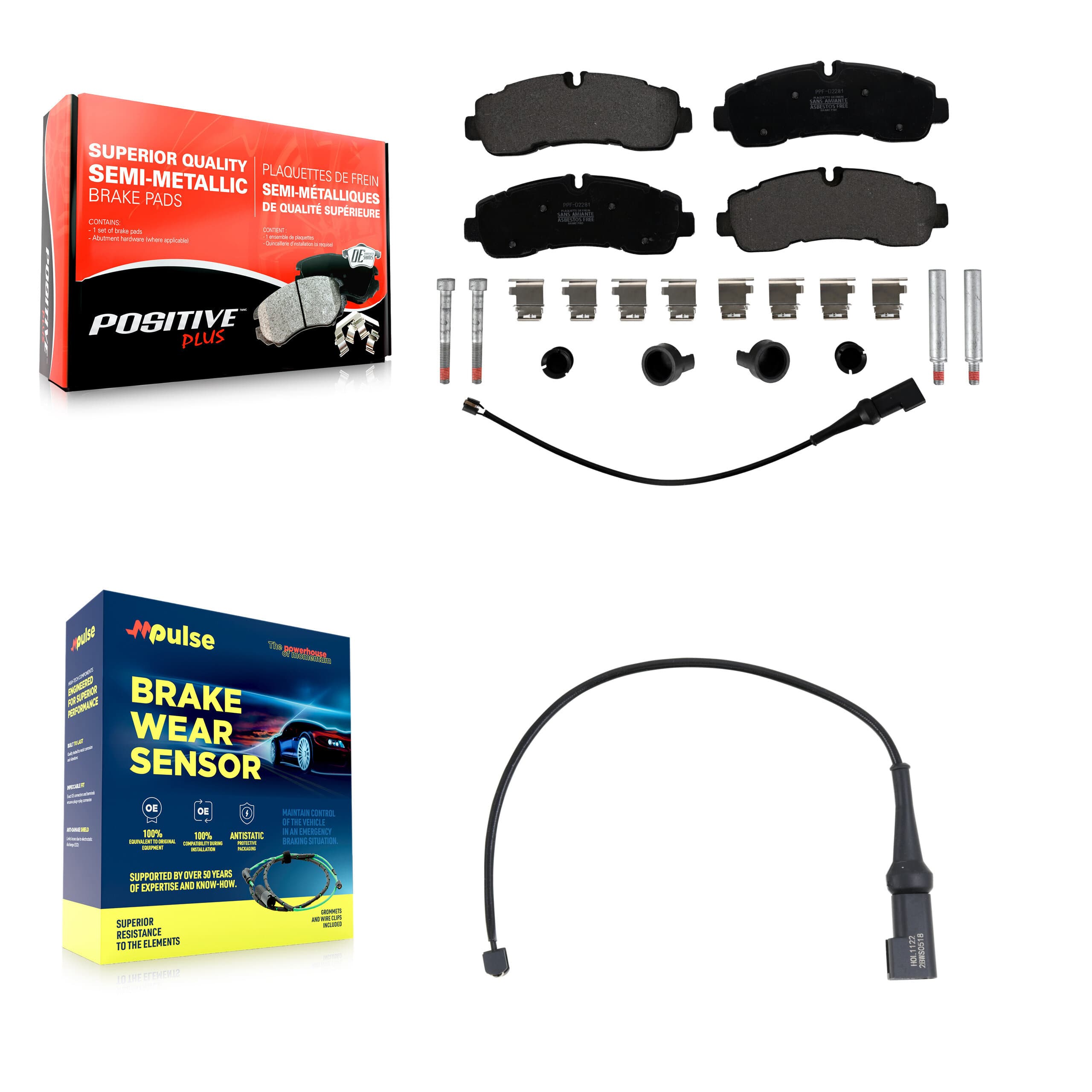 Positive Plus - KPW-101603 - Rear Disc Brake Pad Kits image 1