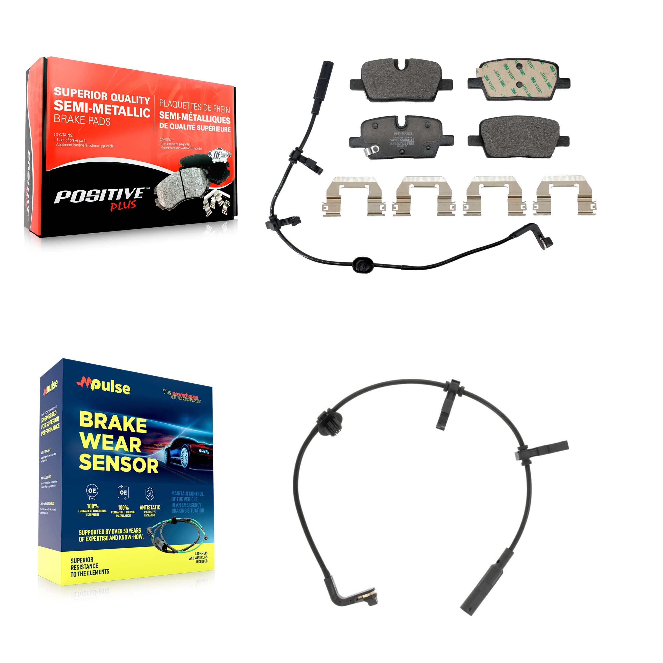 Positive Plus - KPW-101604 - Rear Disc Brake Pad Kits image 1
