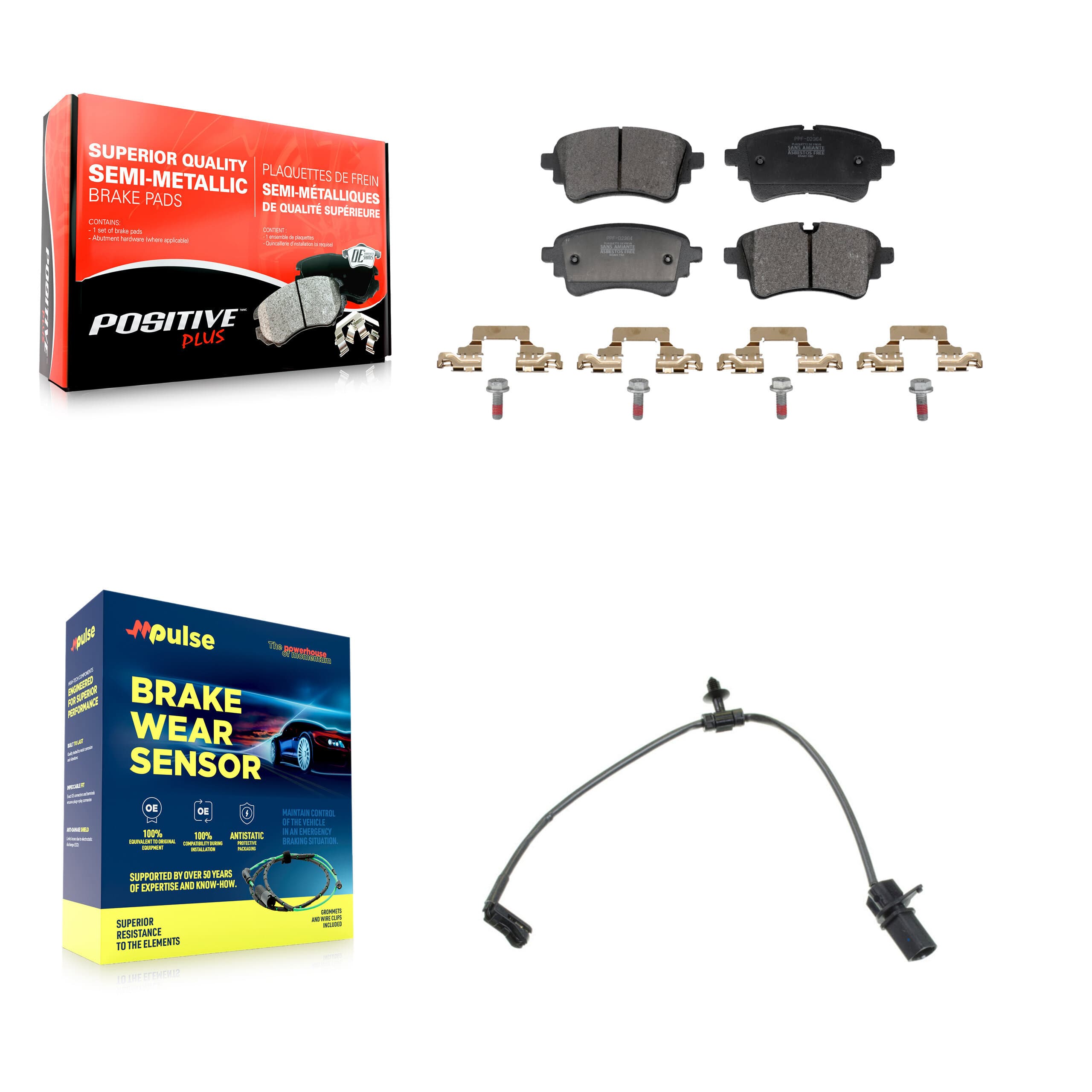 Positive Plus - KPW-101610 - Rear Disc Brake Pad Kits image 1