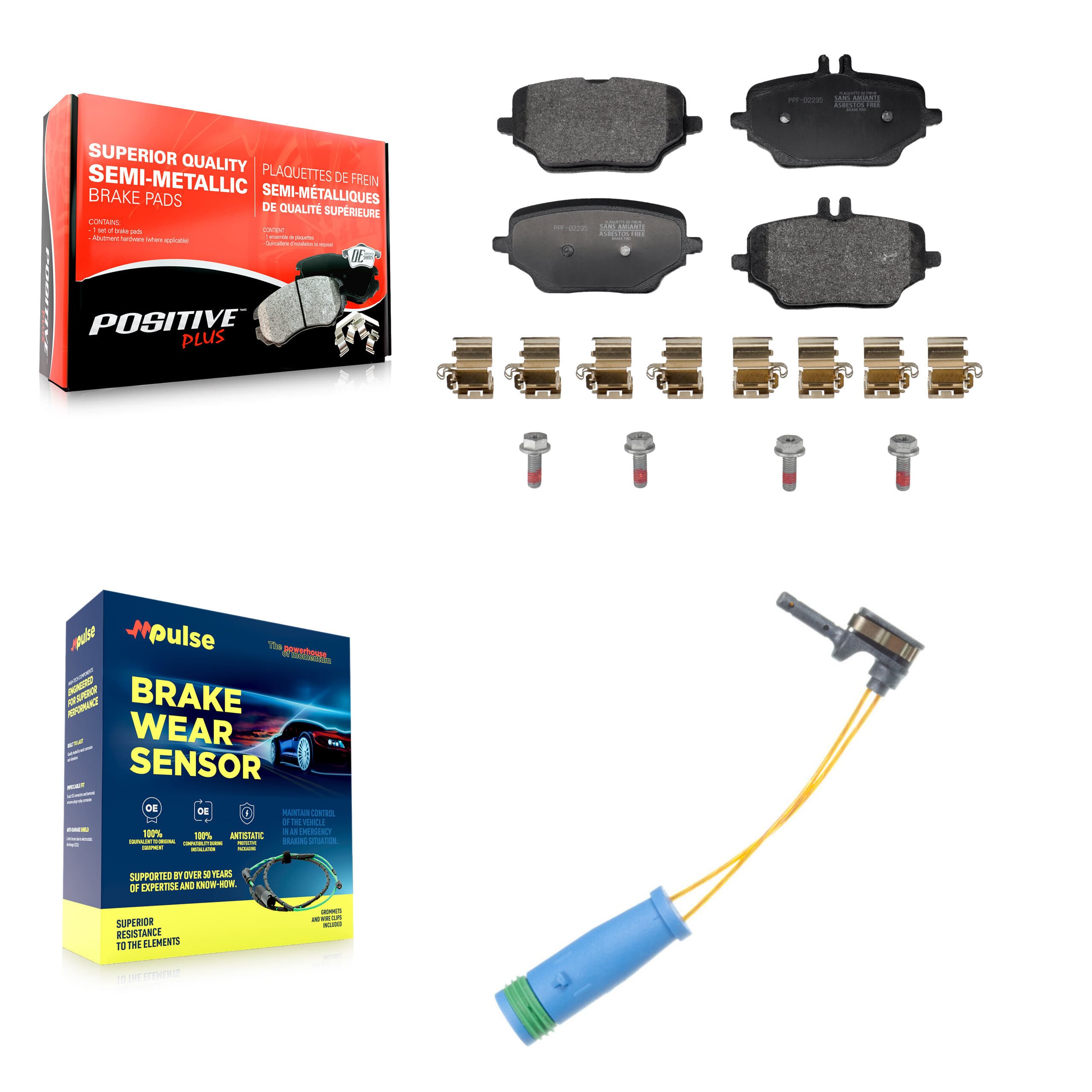 Positive Plus - KPW-101618 - Rear Disc Brake Pad Kits image 1