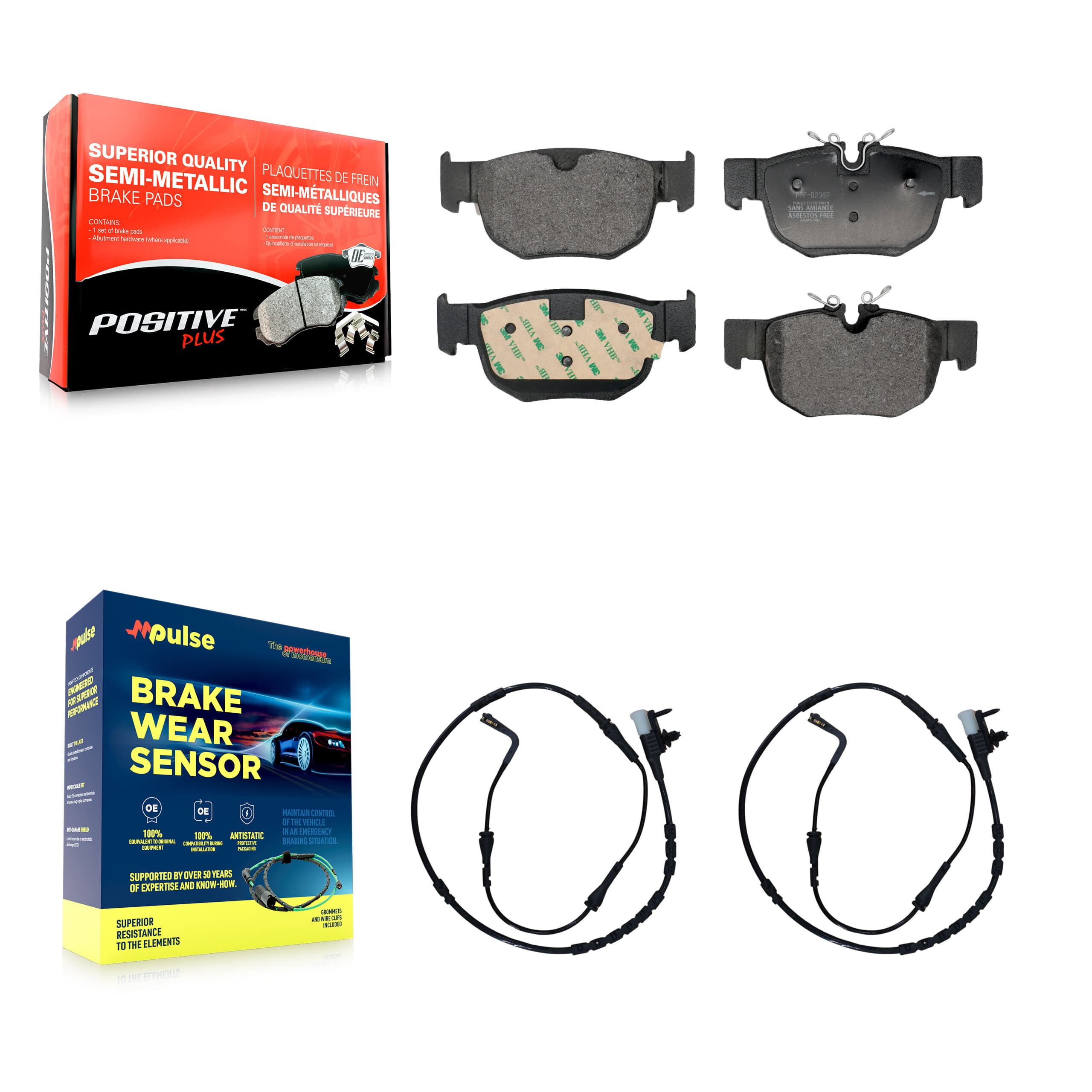 Positive Plus - KPW-101620 - Rear Disc Brake Pad Kits image 1