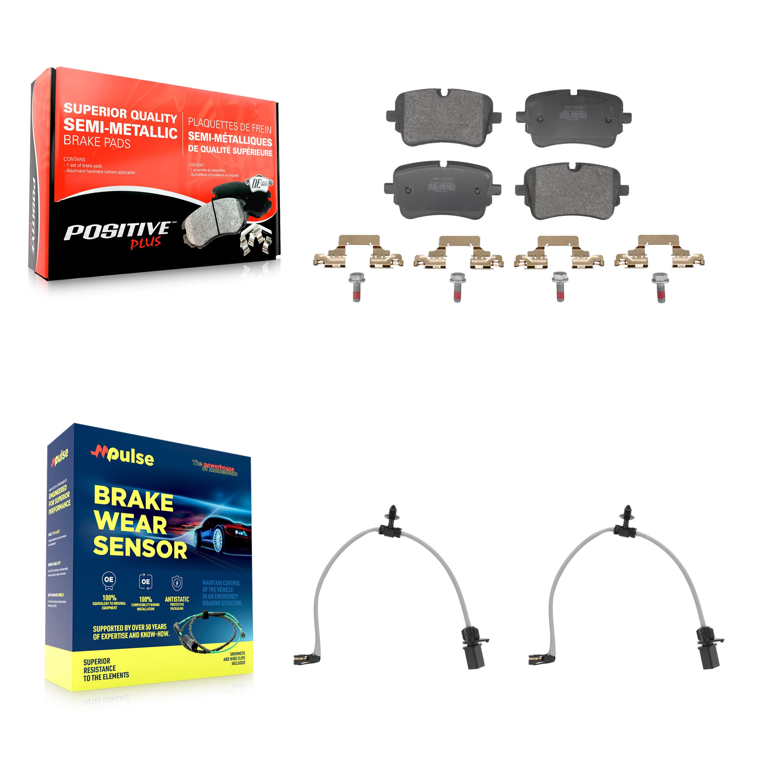 Positive Plus - KPW-101631 - Rear Disc Brake Pad Kits image 1