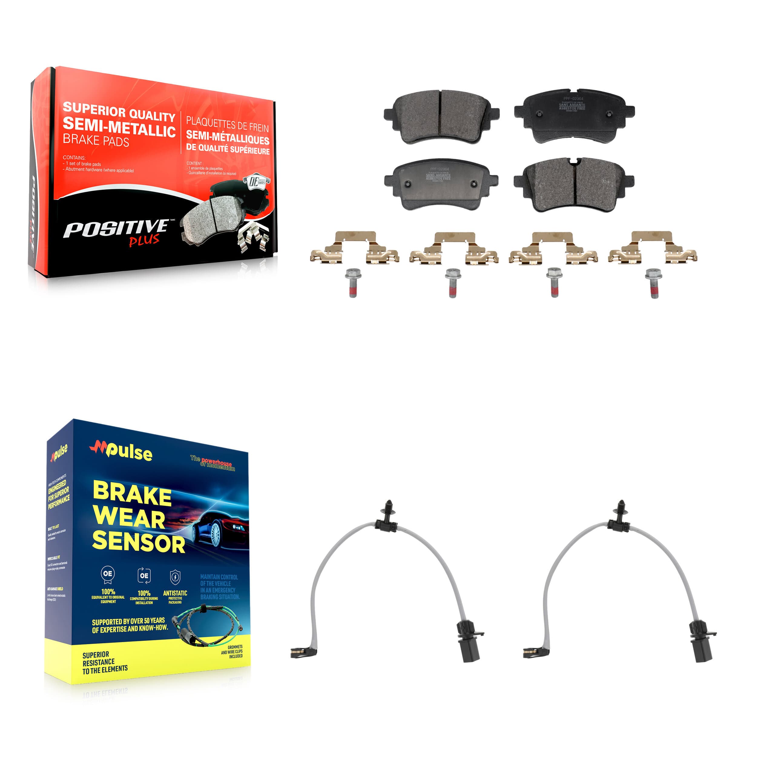 Positive Plus - KPW-101632 - Rear Disc Brake Pad Kits image 1
