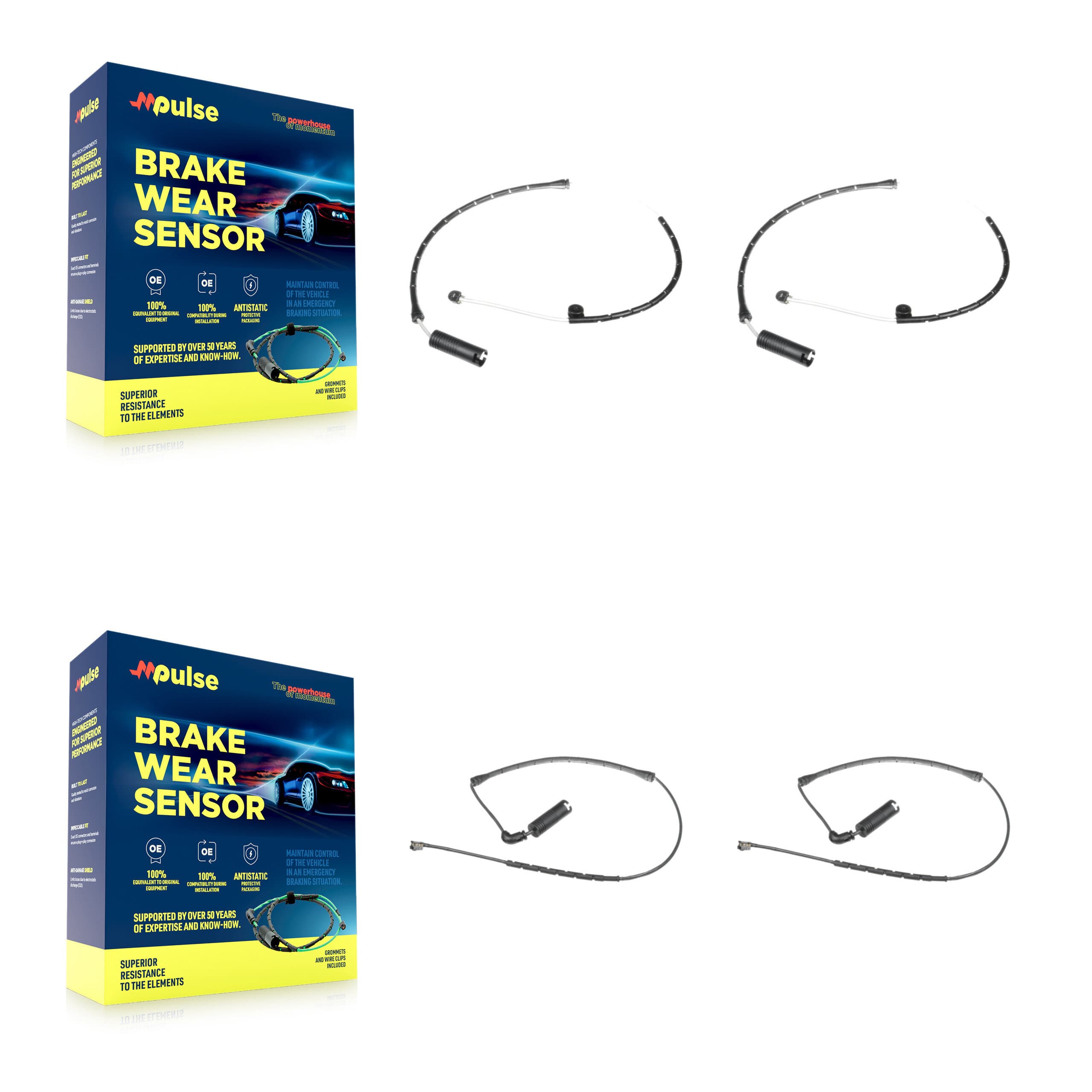 Mpulse - KSE-100121 - Front and Rear Disc Brake Pad Wear Sensor Kits image 1