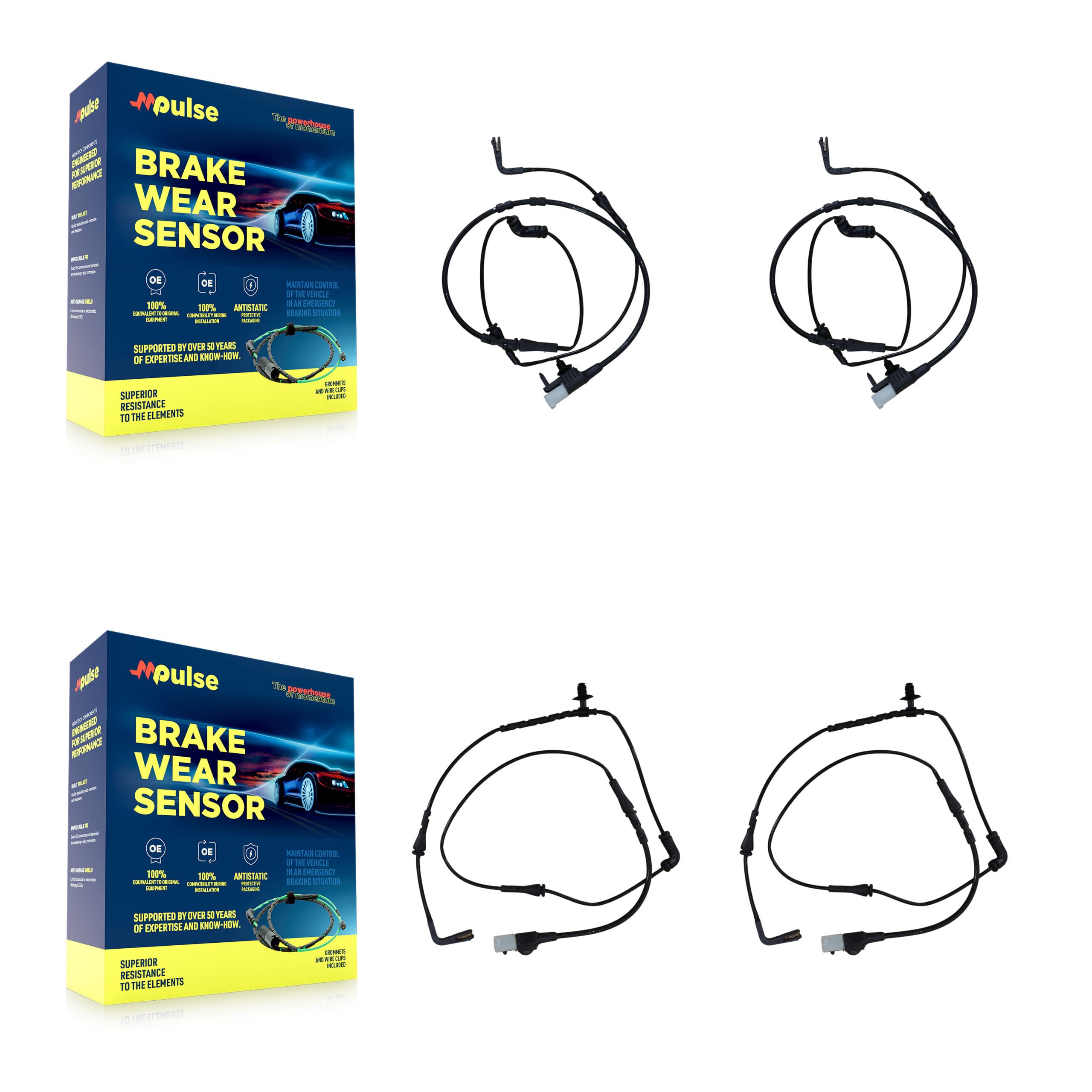 Mpulse - KSE-100122 - Front and Rear Disc Brake Pad Wear Sensor Kits image 1
