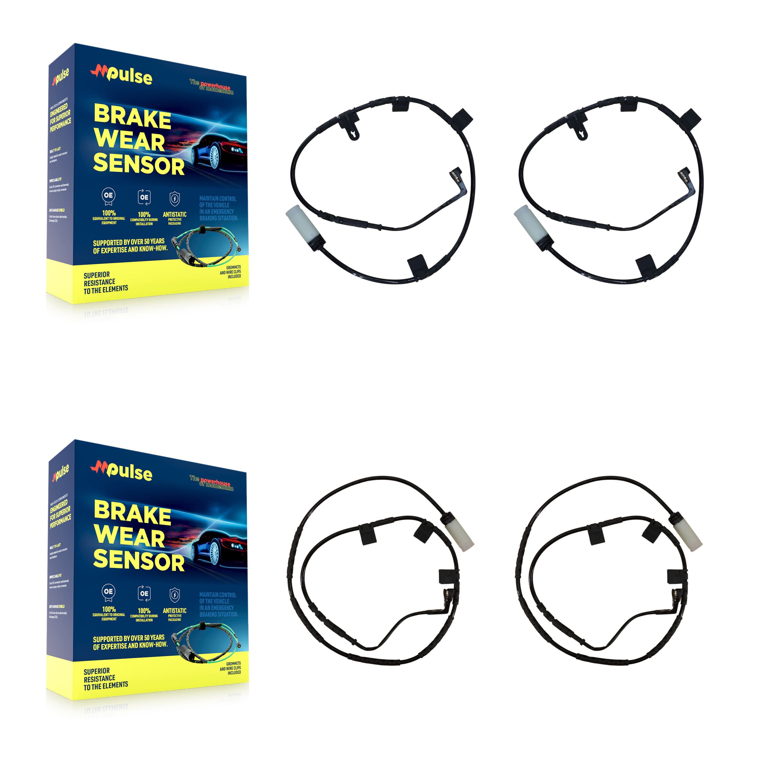 Mpulse - KSE-100124 - Front and Rear Disc Brake Pad Wear Sensor Kits image 1