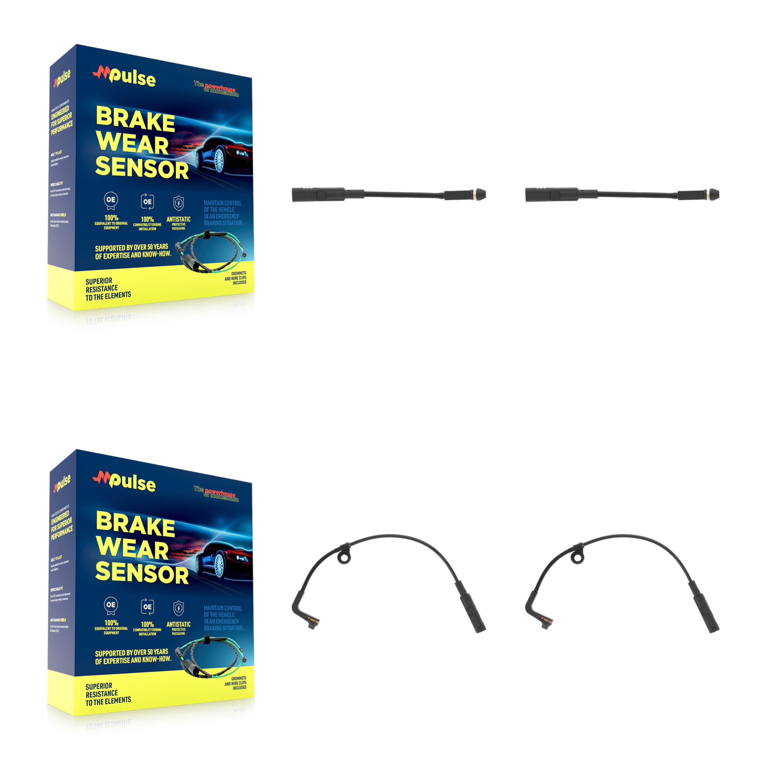 Mpulse - KSE-100131 - Front and Rear Disc Brake Pad Wear Sensor Kits image 1