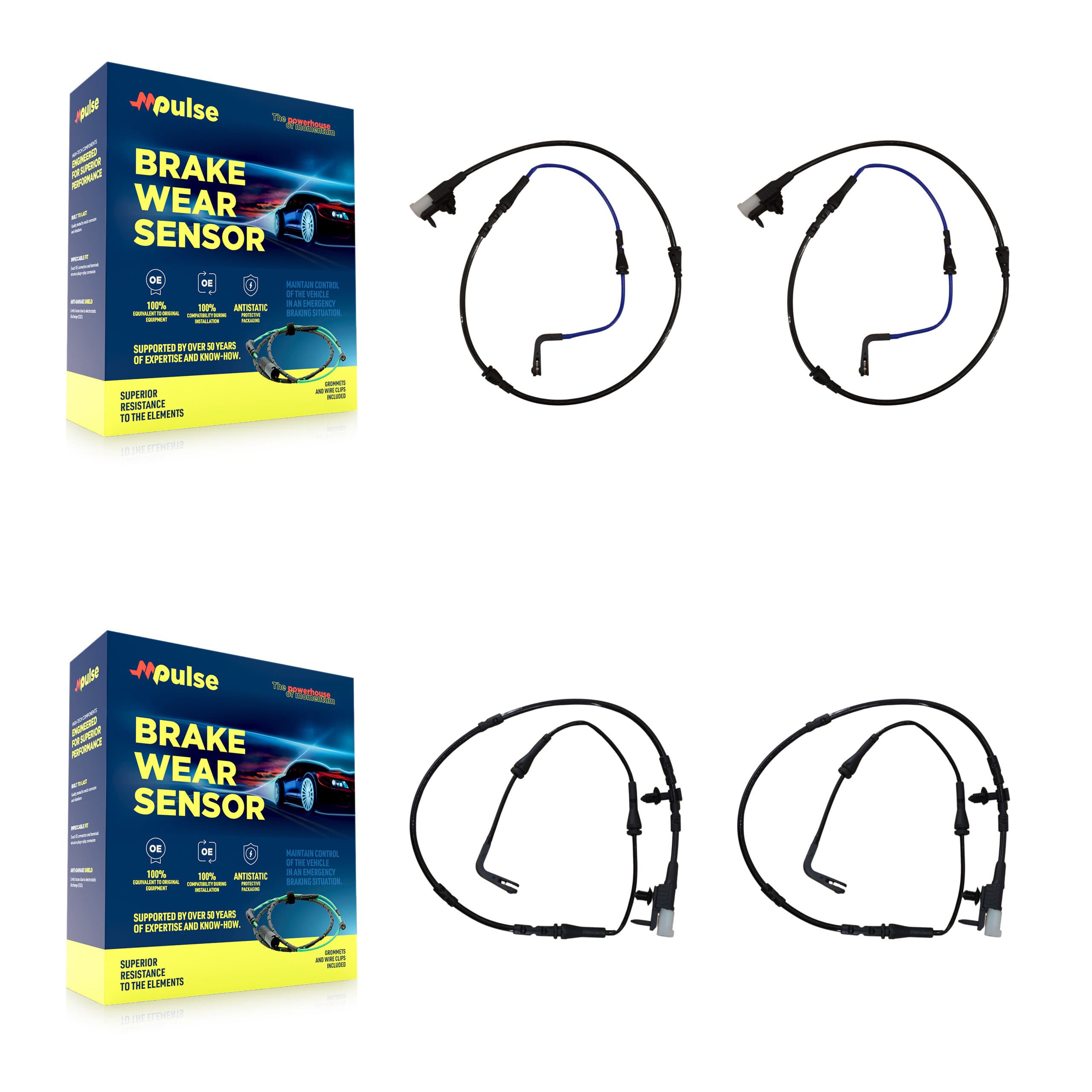 Mpulse - KSE-100135 - Front and Rear Disc Brake Pad Wear Sensor Kits image 1