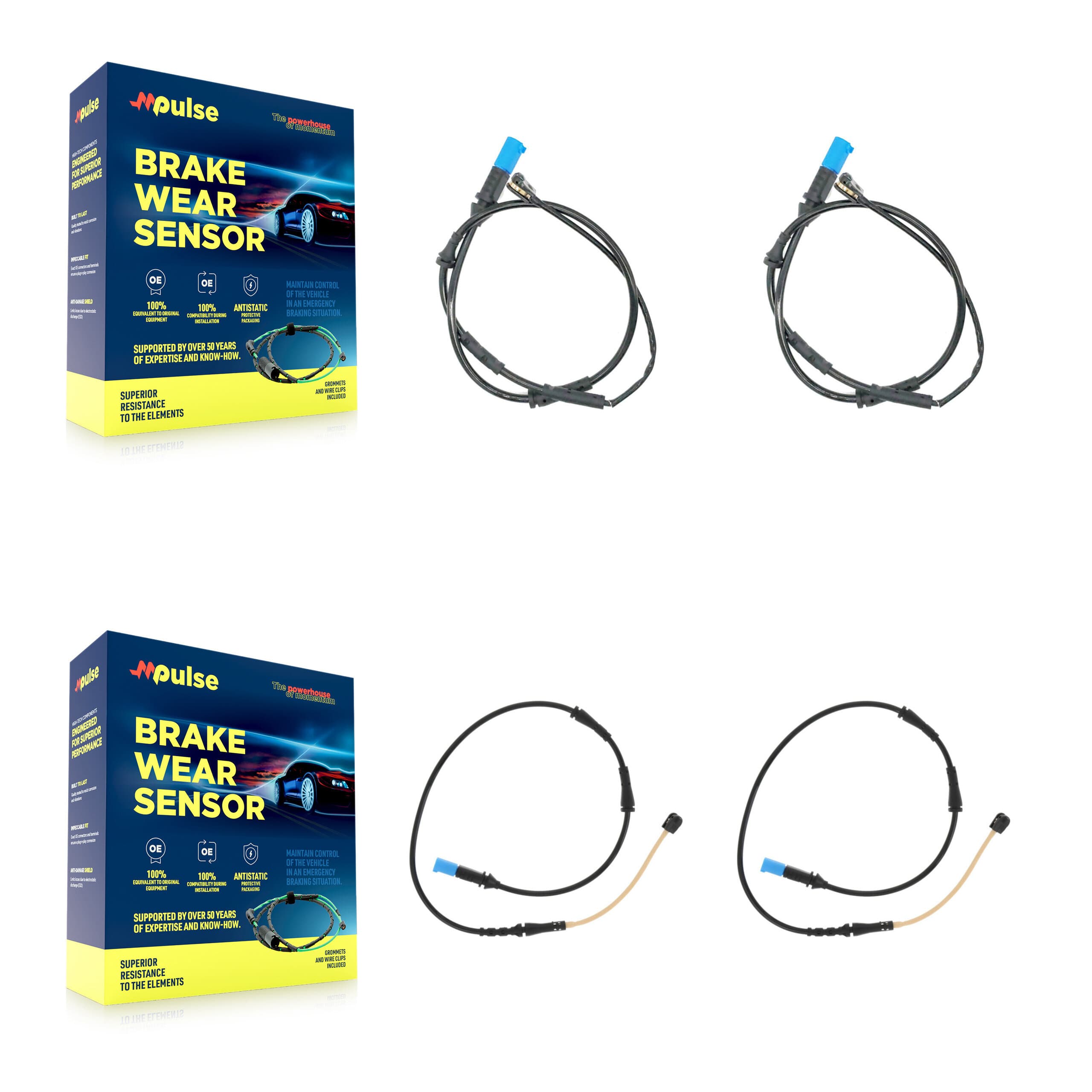 Mpulse - KSE-100140 - Front and Rear Disc Brake Pad Wear Sensor Kits image 1