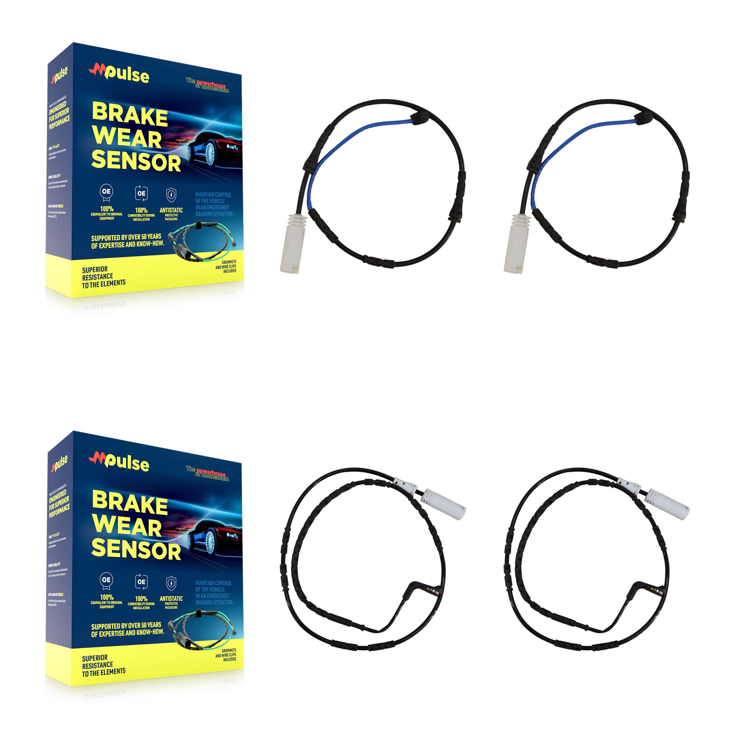 Mpulse - KSE-100146 - Front and Rear Disc Brake Pad Wear Sensor Kits image 1