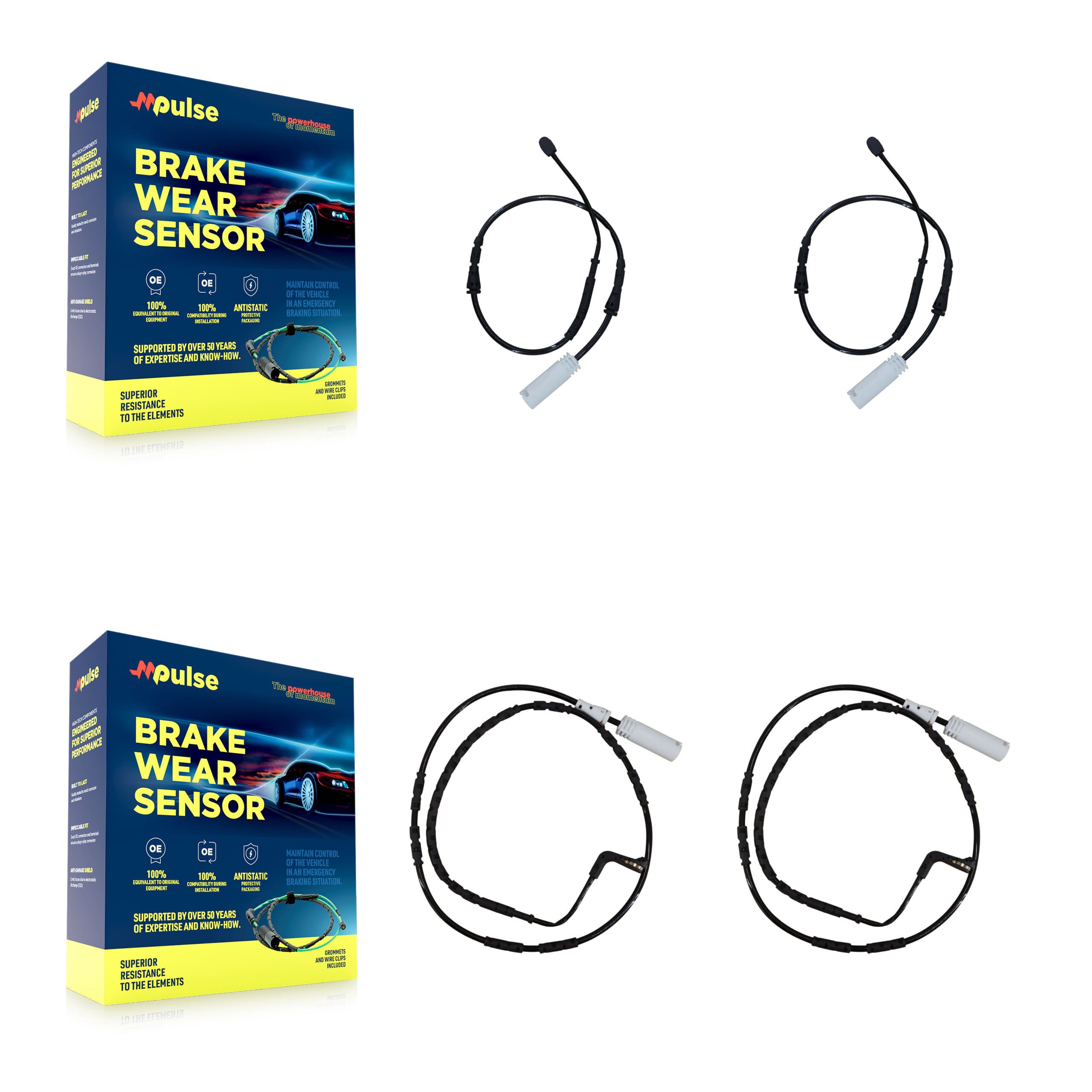Mpulse - KSE-100147 - Front and Rear Disc Brake Pad Wear Sensor Kits image 1
