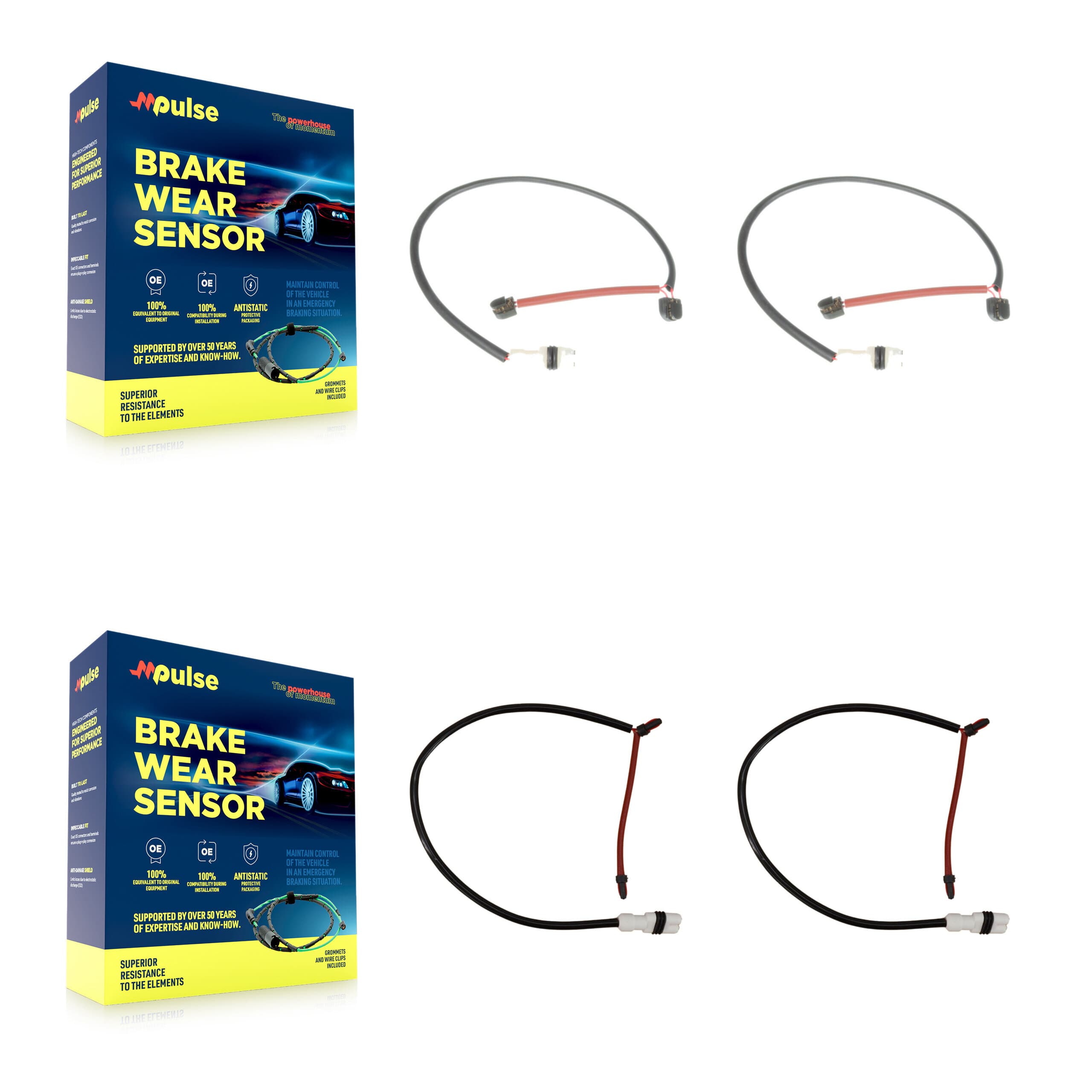 Mpulse - KSE-100150 - Front and Rear Disc Brake Pad Wear Sensor Kits image 1