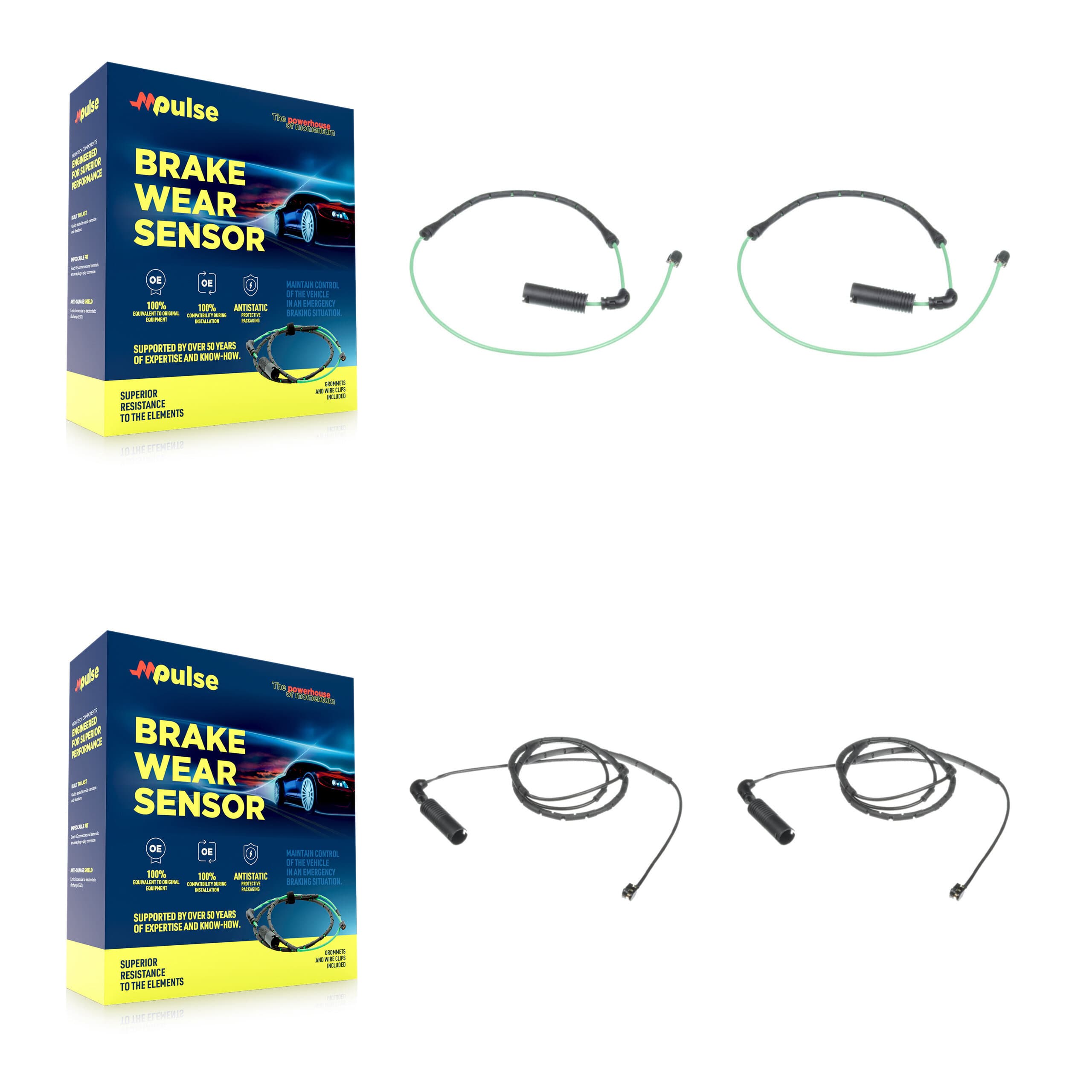 Mpulse - KSE-100159 - Front and Rear Disc Brake Pad Wear Sensor Kits image 1