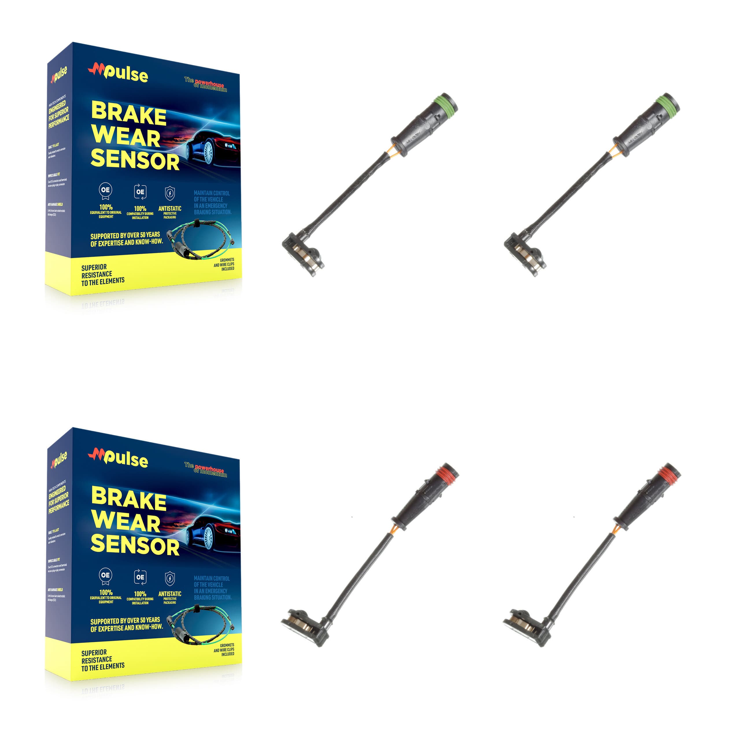 Mpulse - KSE-100164 - Front and Rear Disc Brake Pad Wear Sensor Kits image 1