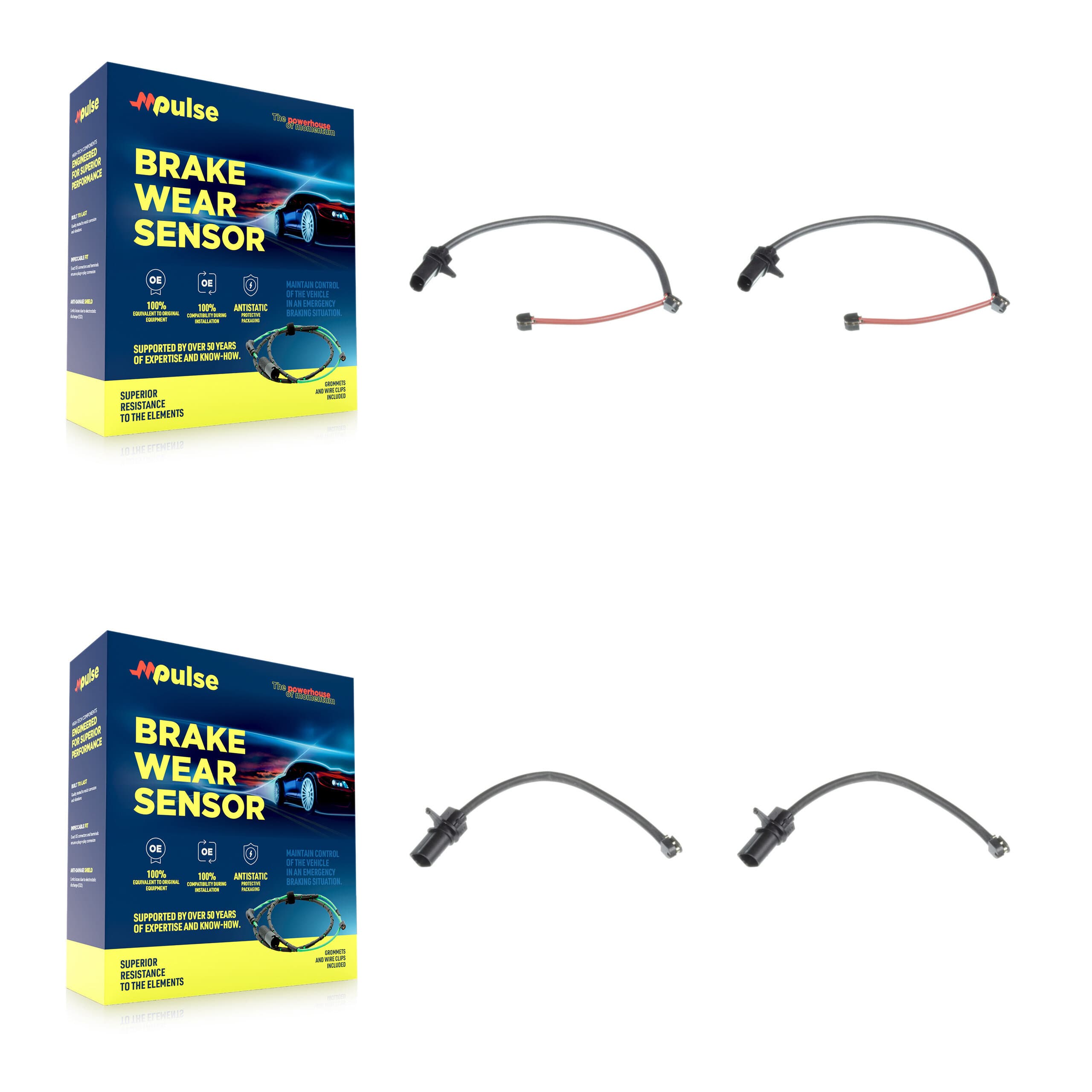 Mpulse - KSE-100169 - Front and Rear Disc Brake Pad Wear Sensor Kits image 1